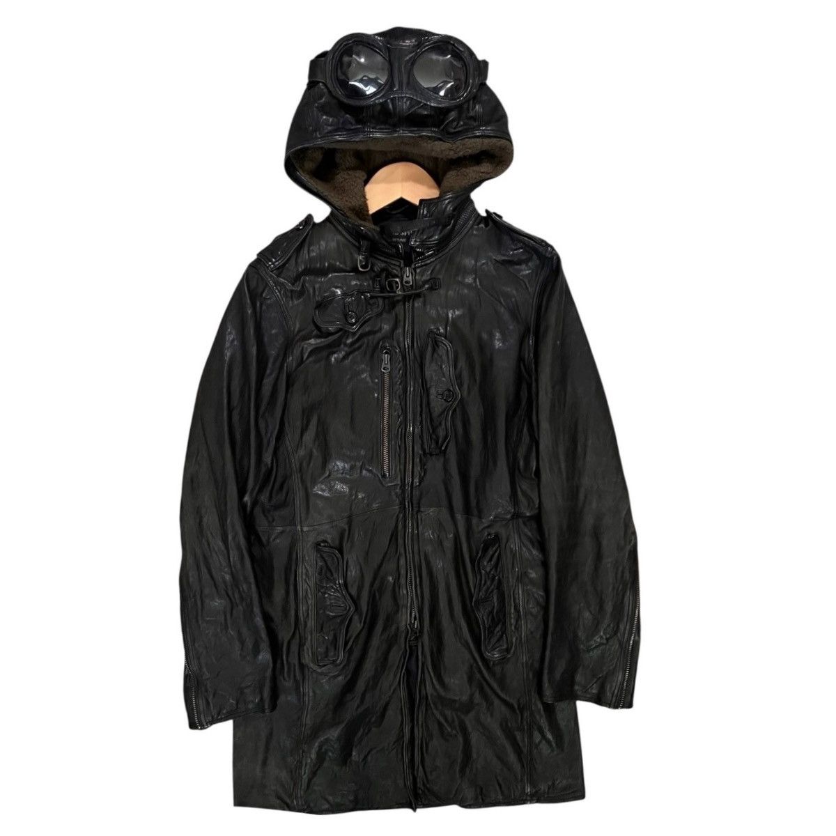 Share Spirit Homme Share spirit leather goggles jacket | Grailed