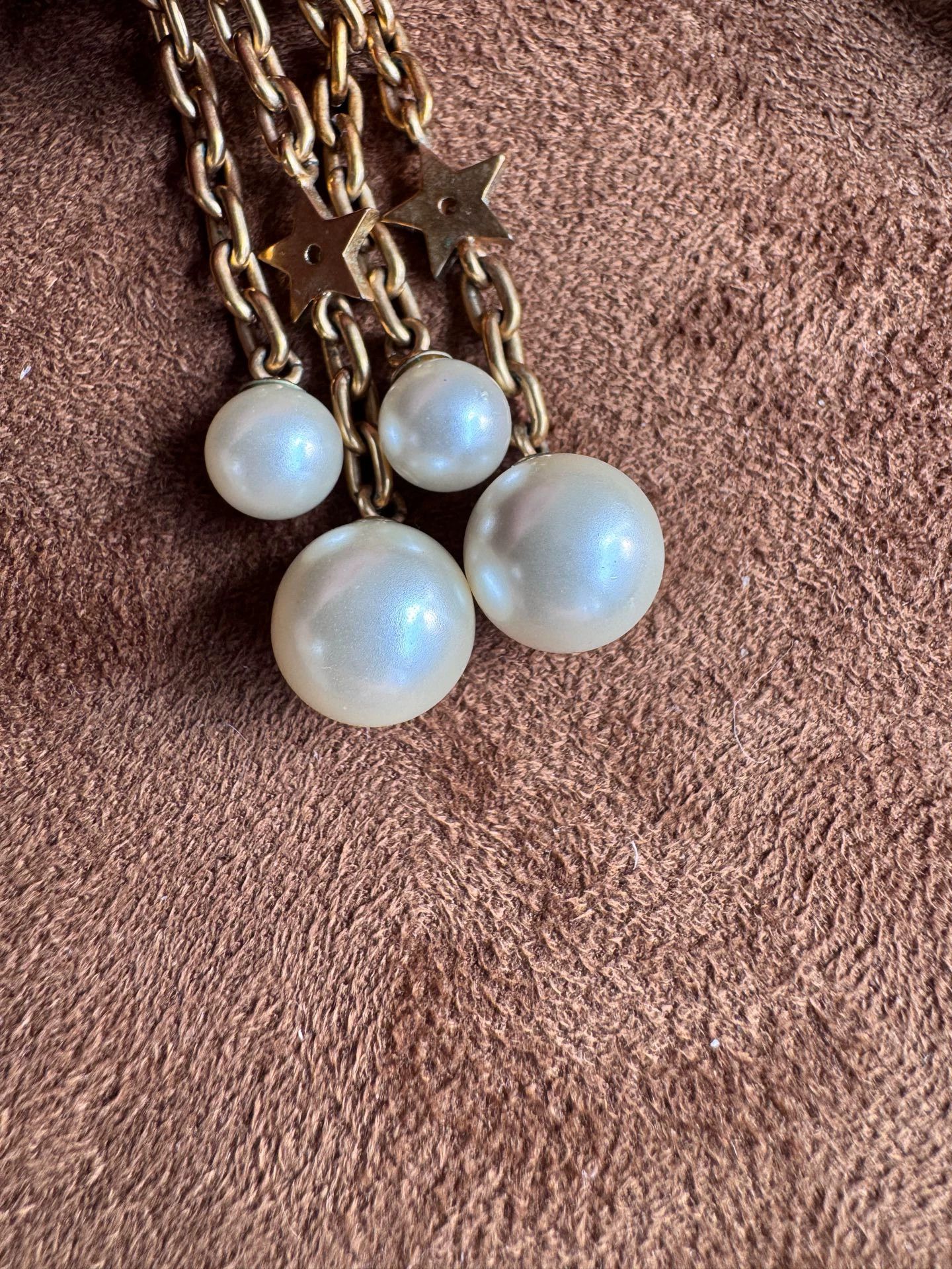 Dior Dior 99 New Classic Pearl Letter Long Stud Earrings Size ONE SIZE - 3 Thumbnail