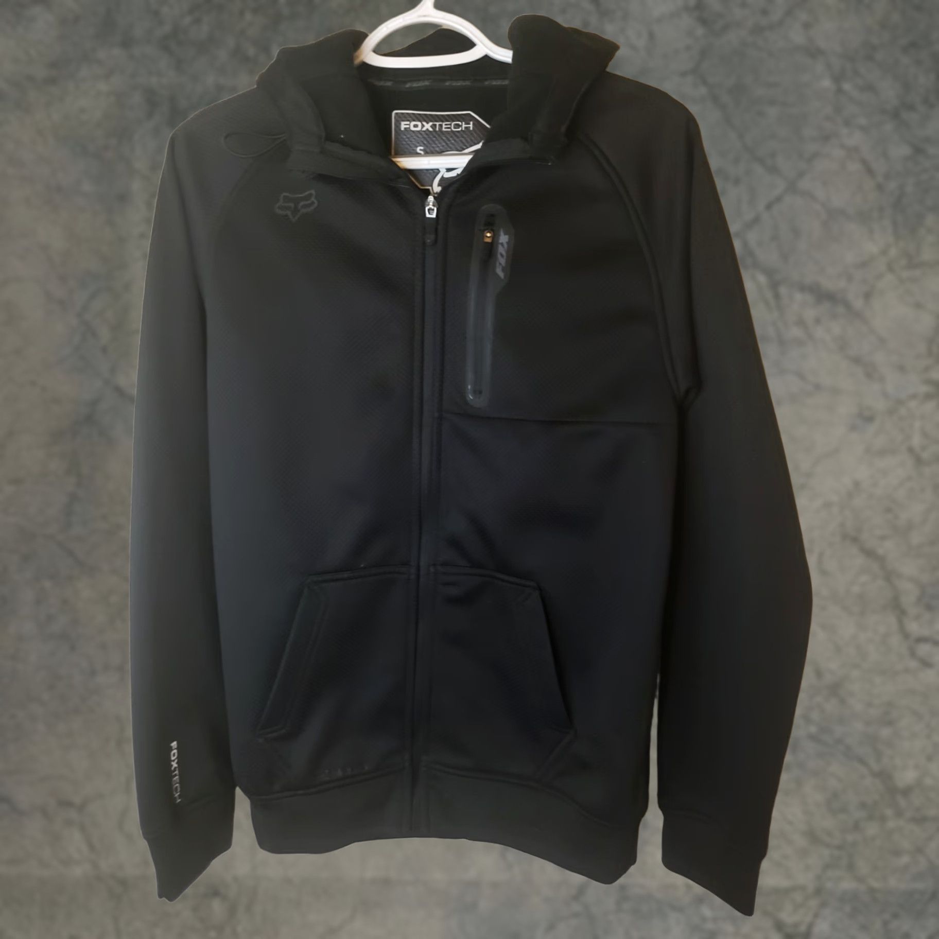 Fox Racing Fox Racing Hoodie Mens S Black Full Zip Foxtech Pockets Hood Logo Zip Chest Poc Size US S / EU 44-46 / 1 - 1 Thumbnail