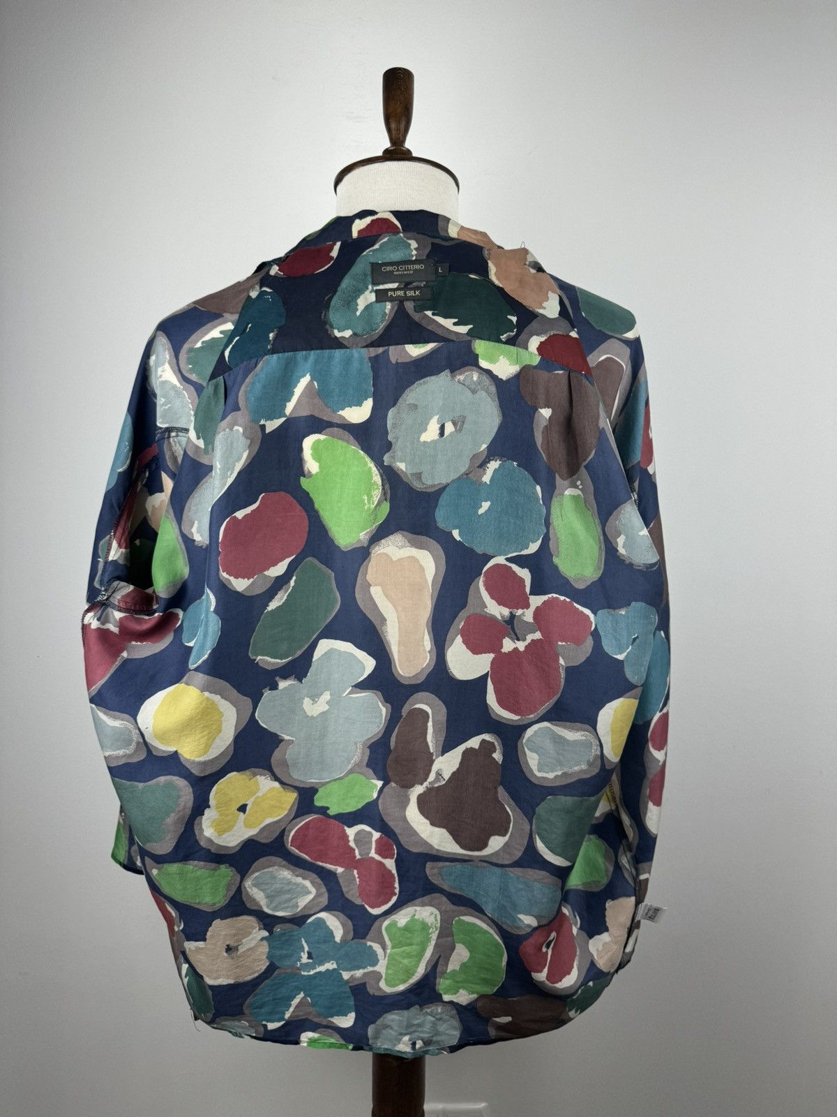 Japanese Brand × Vintage Men’s Vintage CIRO CITTERIO PURE SILK Short Sleeve Shirt Size US L / EU 52-54 / 3 - 4 Thumbnail