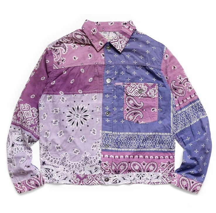 image of Like New Kapital Bandana 1St Type Jacket in Purple, Men's (Size Large)