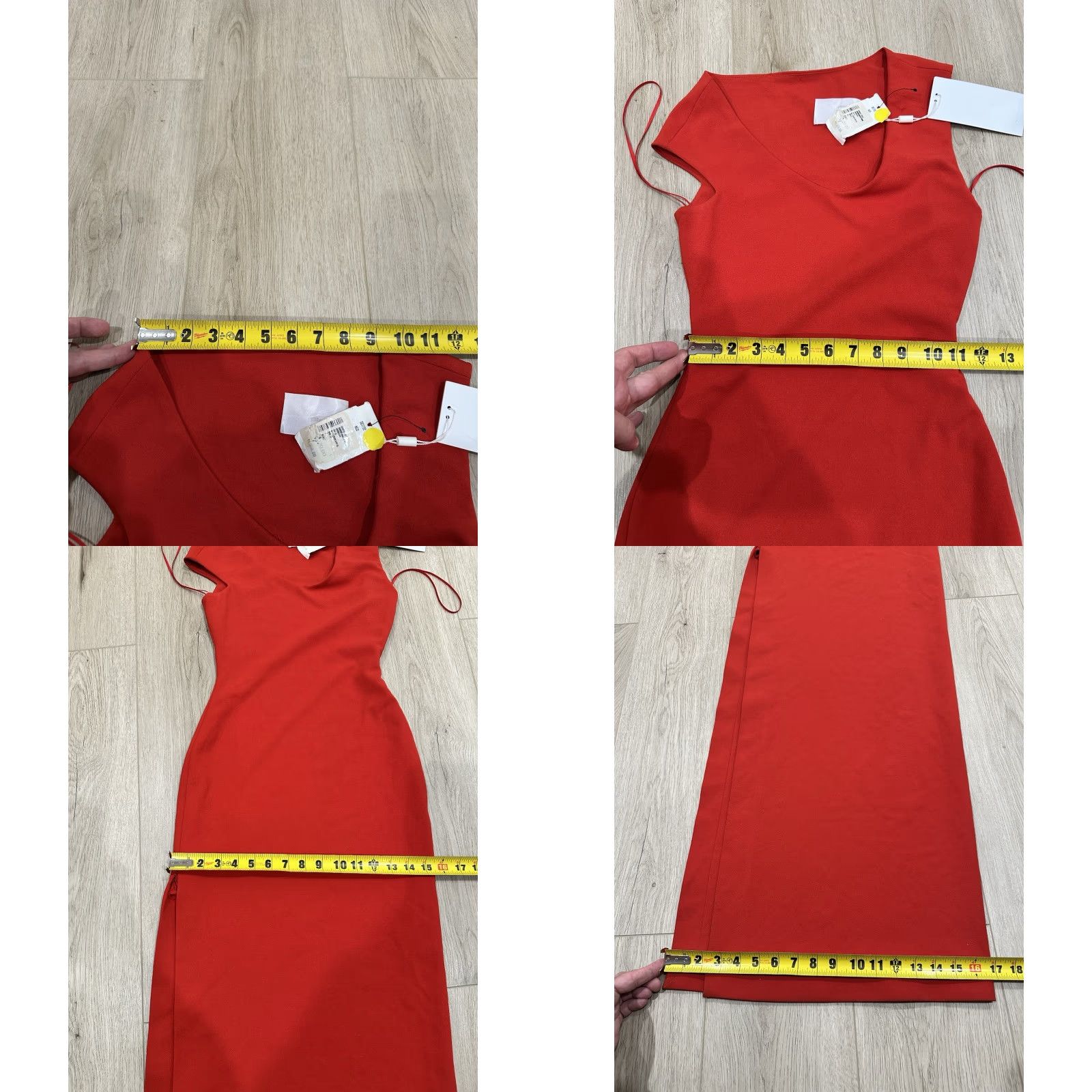 Solace London NWT Solace London Mille Crepe Gown Red 0US/4UK Ball Gown Short Sleeve Asym Neckline Women's Dress Long 95% Polyester 5% Elastane Size XS / US 0-2 / IT 36-38 - 11 Thumbnail