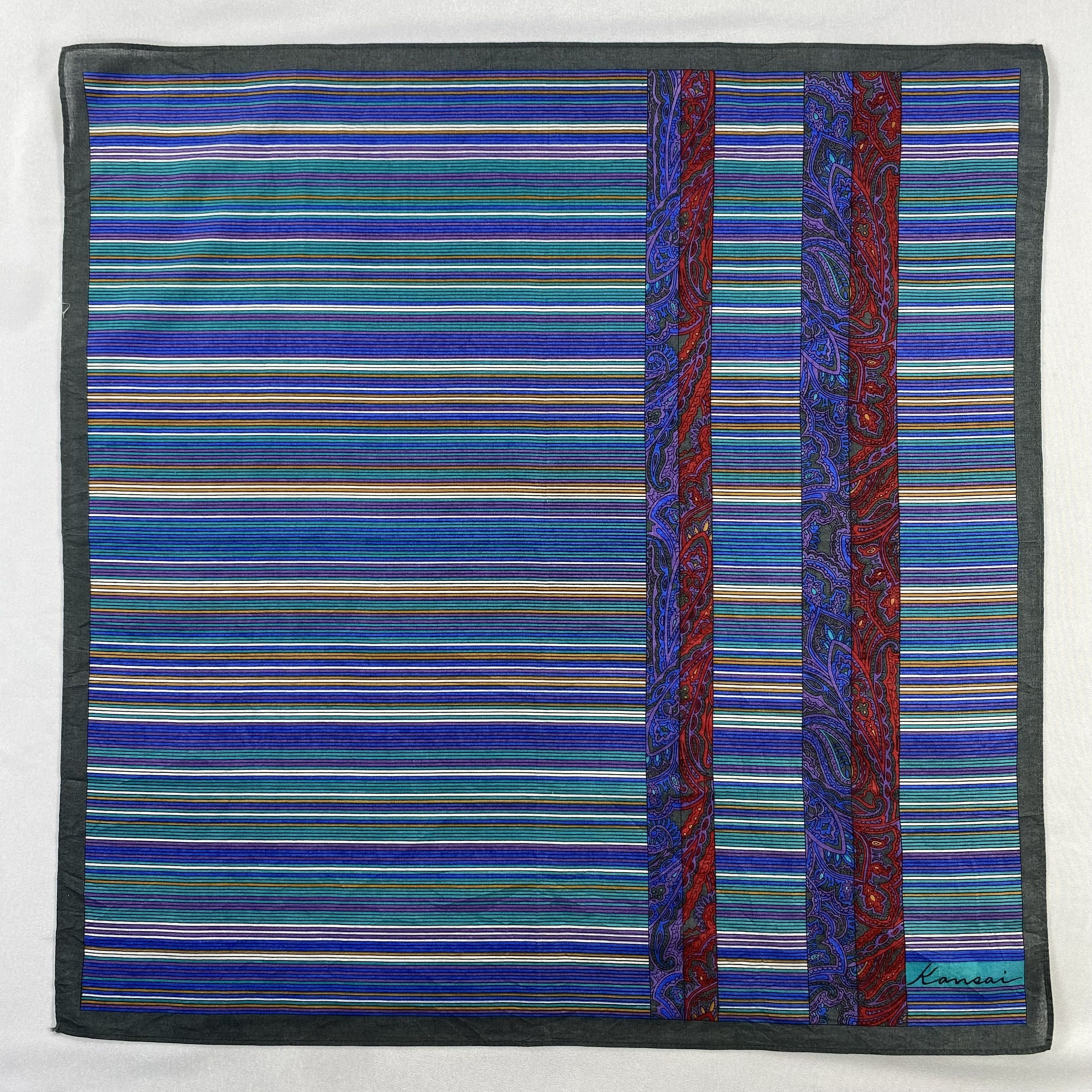 Kansai Yamamoto × Vintage Kansai Yamamoto Bandana/ Handkerchief / Neckerchief-P919 Size ONE SIZE - 1 Thumbnail