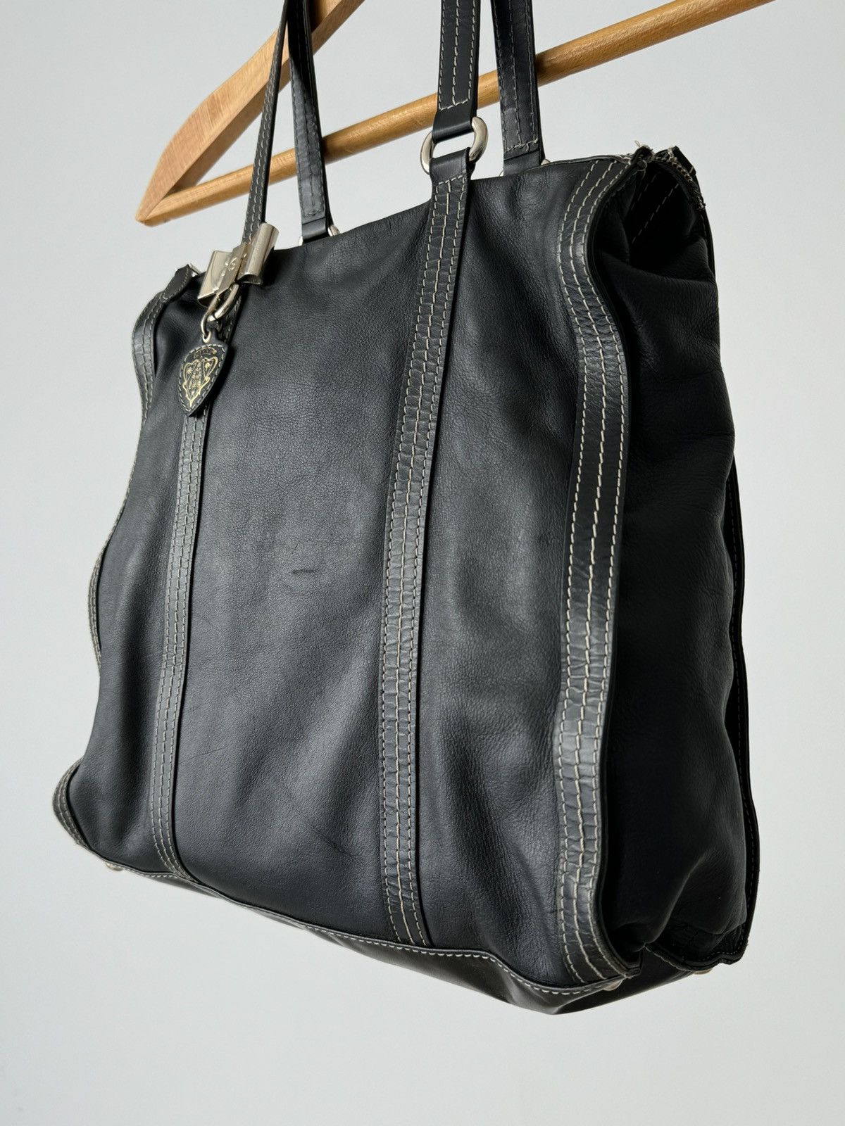 Gucci × Vintage Gucci Duchessa Black Leather Tote Handbag Size ONE SIZE - 4 Thumbnail