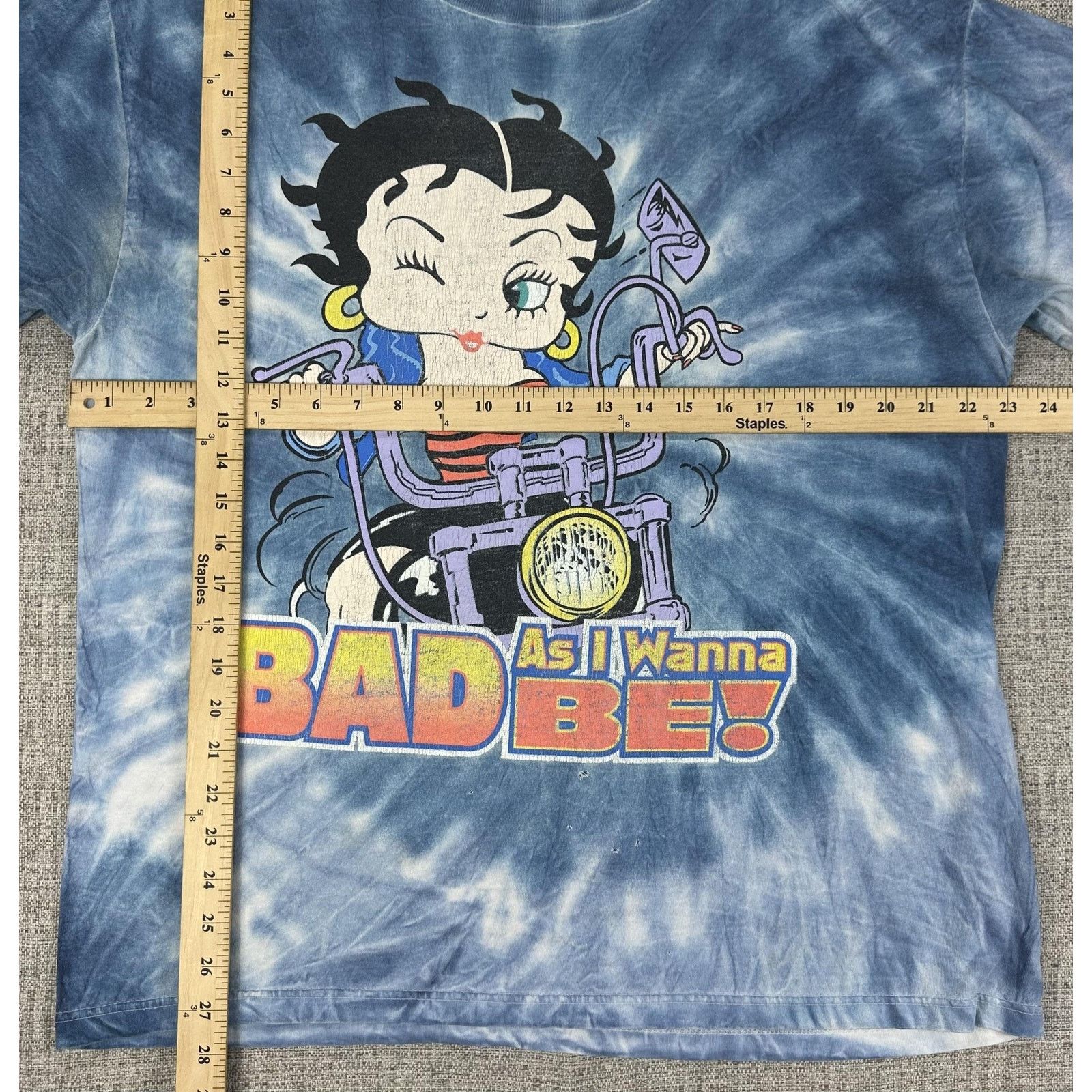 Other Betty Boop Shirt Sz L Tie Dye Bad As I Wanna Be Freeze Y2K Size US L / EU 52-54 / 3 - 2 Thumbnail