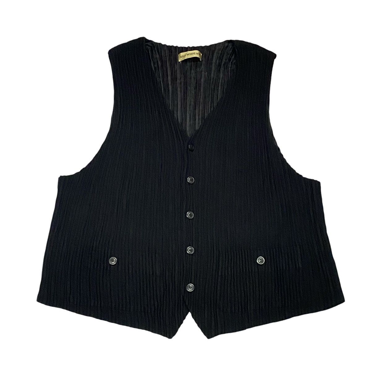 Issey Miyake 🔥Issey Miyake Men Pleated Button Ups Vest Size US M / EU 48-50 / 2 - 3 Thumbnail