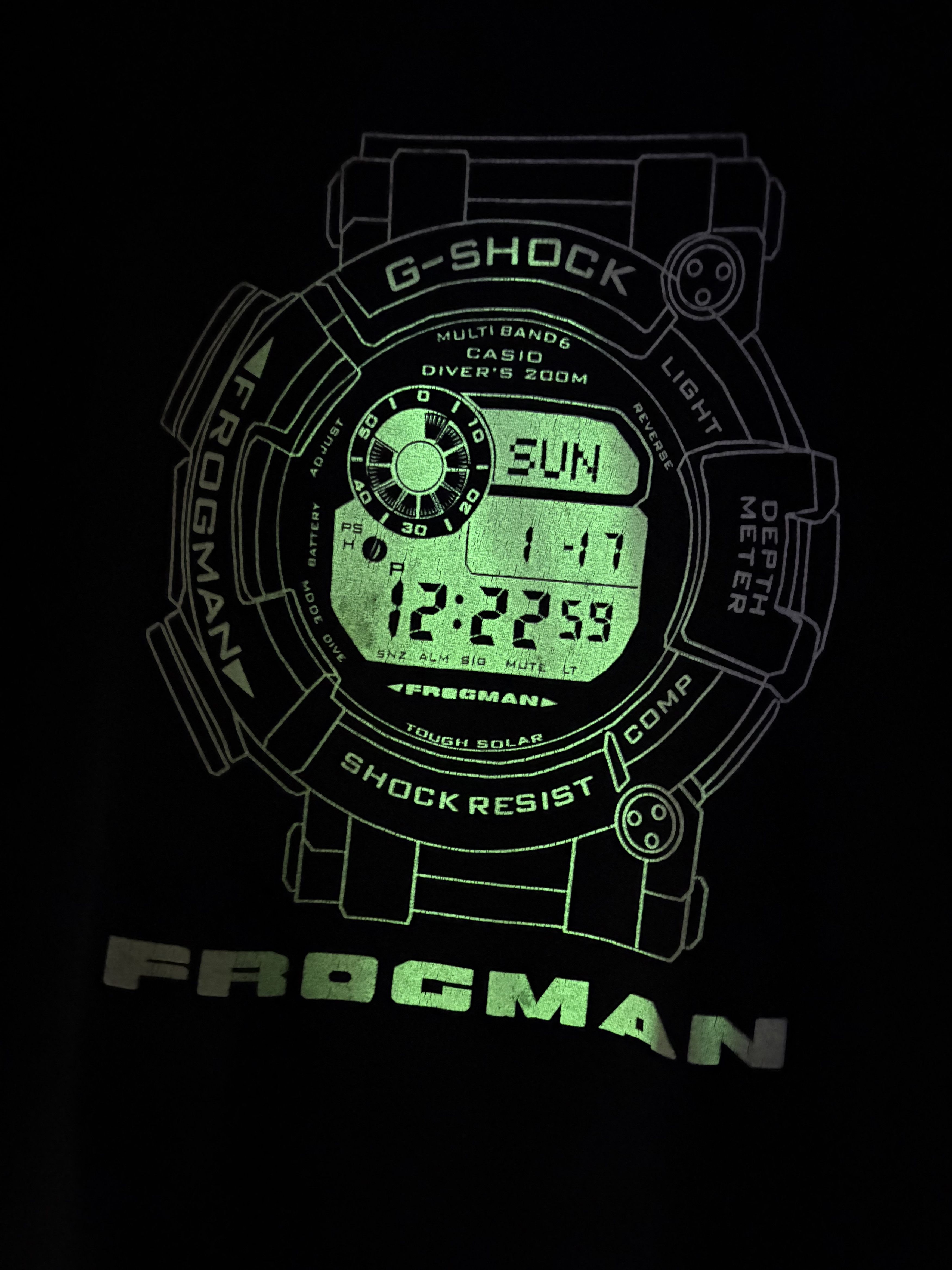 G Shock × Japanese Brand × Vintage 2000's G-Shock Suit Unit ( Frogman ) Merch T-Shirt Size US S / EU 44-46 / 1 - 6 Thumbnail