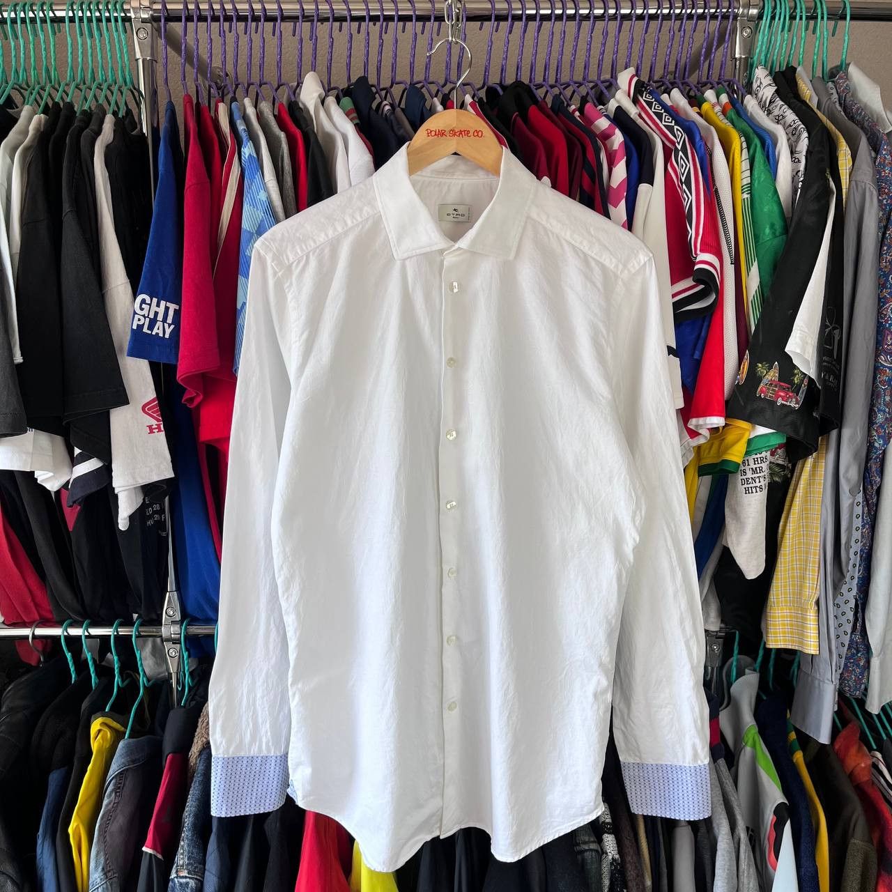 Etro Etro Milano White Floral Button-Up Shirt Made in Italy Size US L / EU 52-54 / 3 - 1 Thumbnail