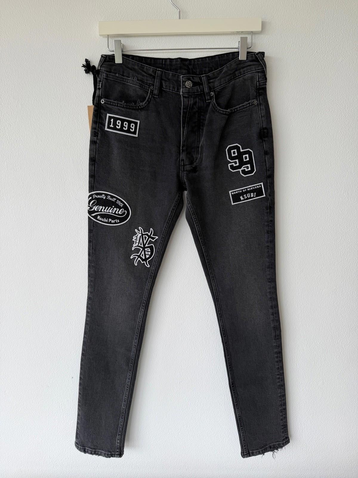 Ksubi new Ksubi mens jeans van winkle roadhouse black patched 32 Size US 32 / EU 48 - 1 Thumbnail