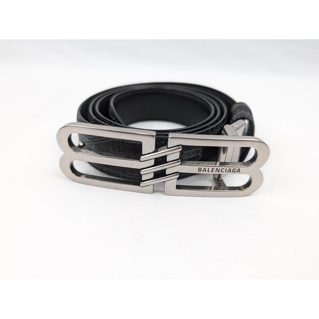 Balenciaga Balenciaga D Ring Belt 'Black/Grey/Red' | Grailed
