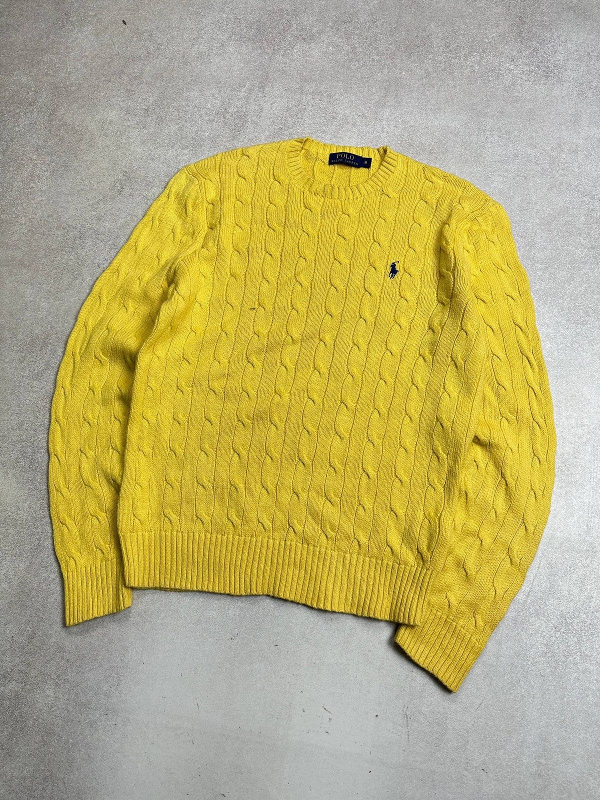 Polo Ralph Lauren Vintage Polo Ralph Lauren Cable Knit Mens Sweater Rare M Size US M / EU 48-50 / 2 - 2 Thumbnail