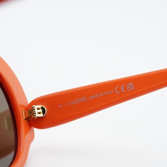 Loewe Loewe LW40135F 42E Sunglasses Orange Round Frame, Brown Size ONE SIZE - 7 Thumbnail