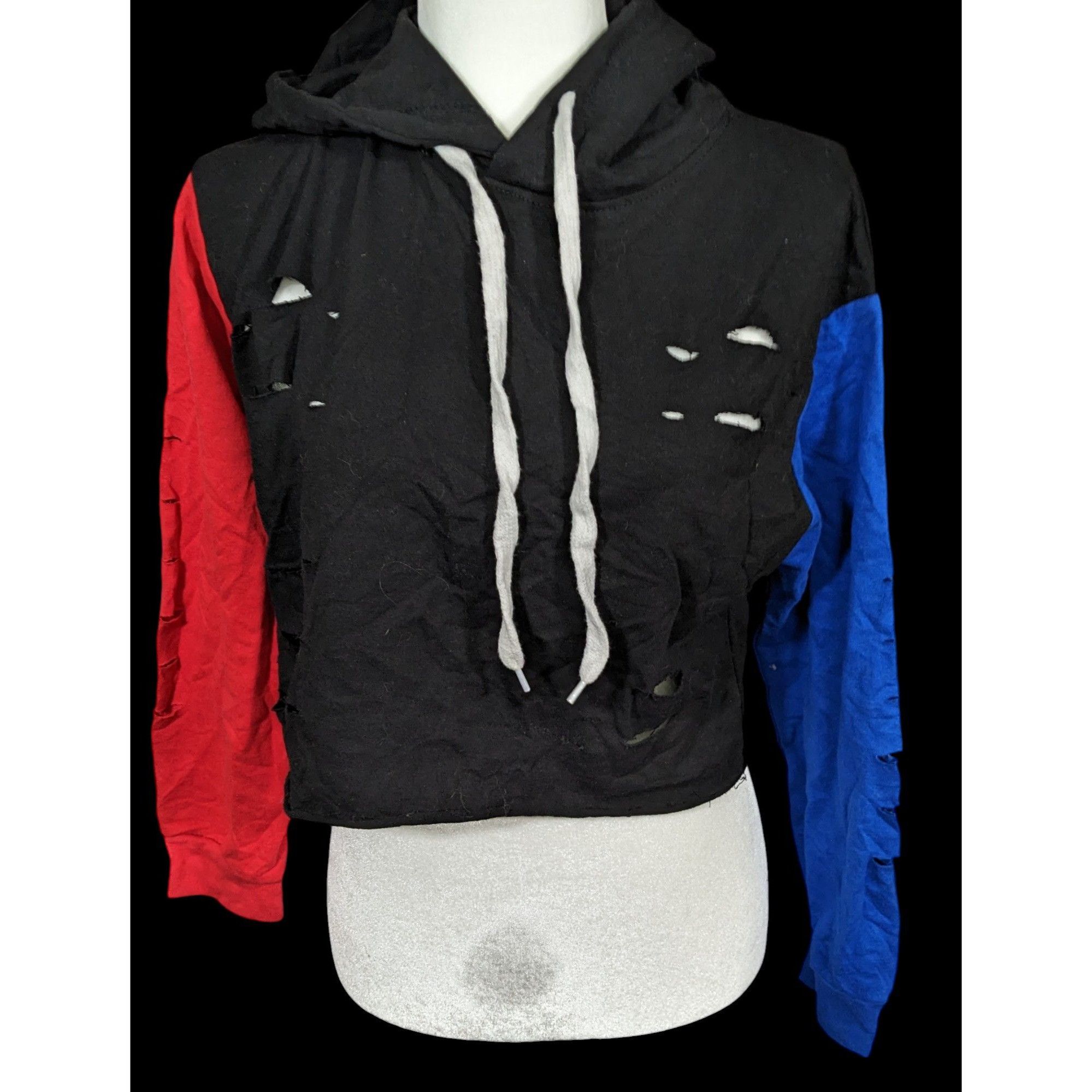 Other Trendy Streetwear Distressed Cropped Hoodie by Thrill 94 Size M / US 6-8 / IT 42-44 - 1 Thumbnail