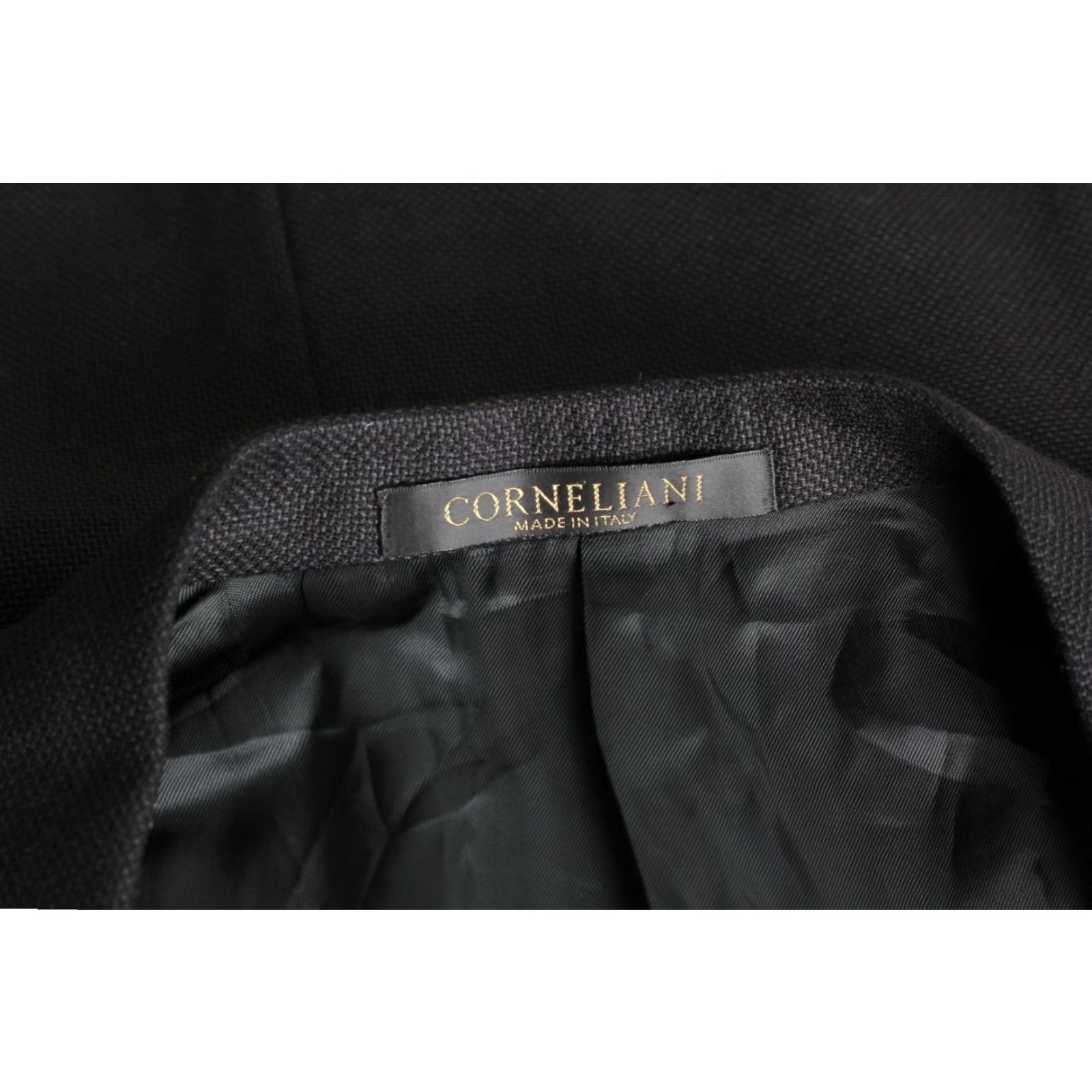 Corneliani CORNELIANI Leader Blazer Jacket Men L Virgin Wool Silk Made in ITALY Blazer Black Mens Regular Jacket Size 42R - 7 Thumbnail