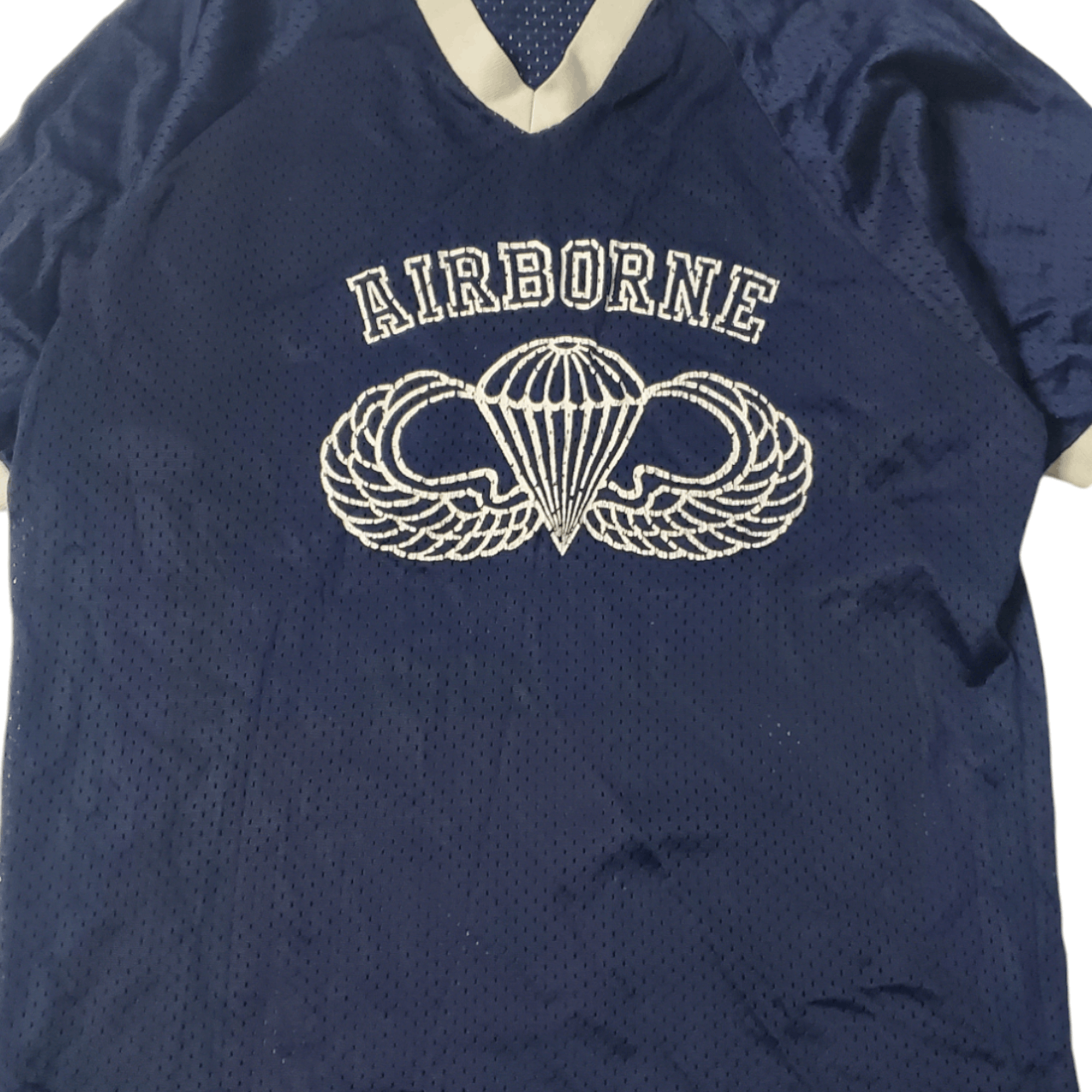 Vintage 90s Airborne Ringer Jersey Size US M / EU 48-50 / 2 - 2 Thumbnail