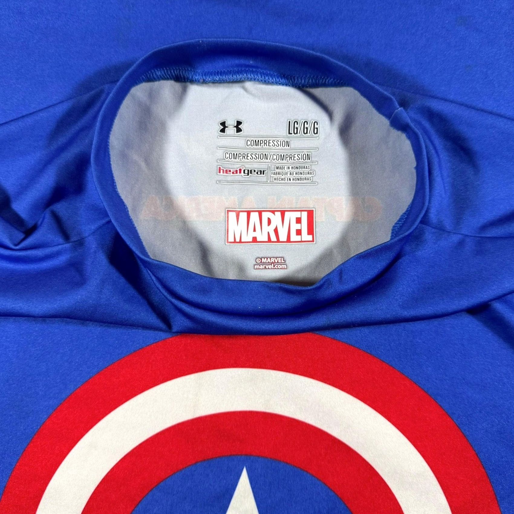 Under Armour Captain America Shirt Mens Large Under Armour Marvel Compression Marvel Modified Size US L / EU 52-54 / 3 - 3 Thumbnail