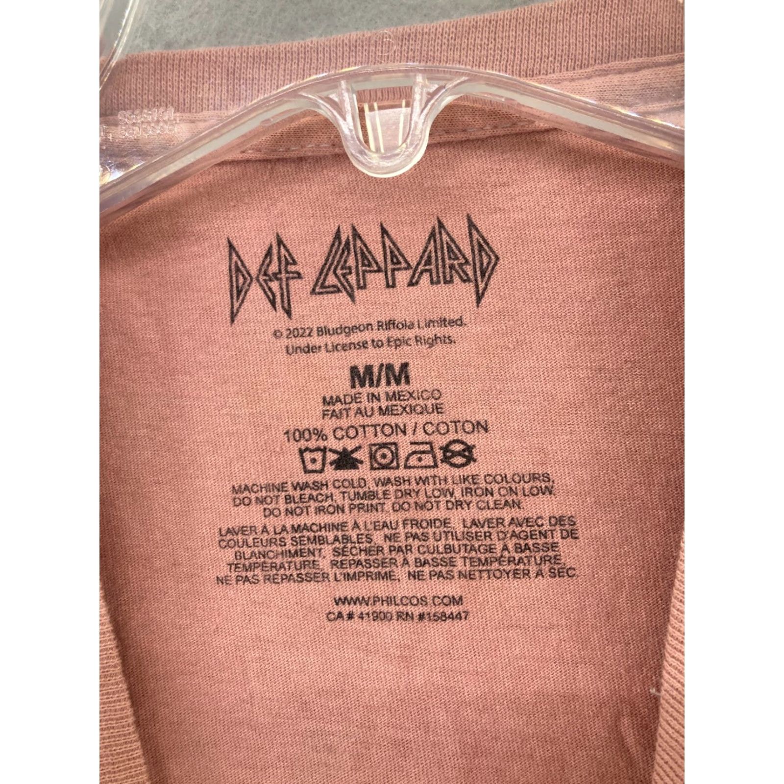 Pinko VINTAGE Def Leppard Women's T-Shirt Medium Pink Rock Music Graphic Tee Casual Cotton Jersey Regular Fit Adult Size M / US 6-8 / IT 42-44 - 5 Thumbnail