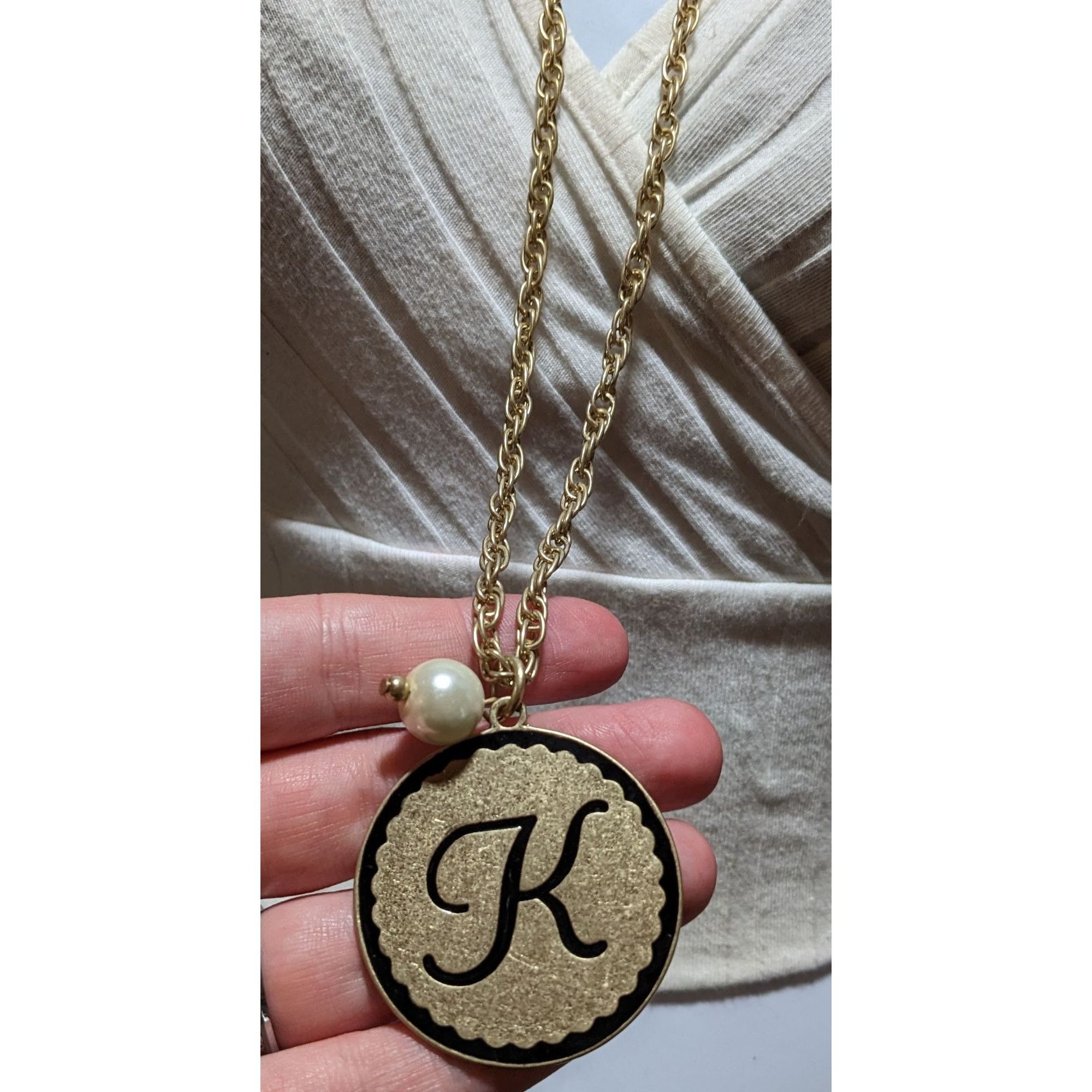 Other Plunder Jewelry Monogram "K" Medallion Necklace Size ONE SIZE - 9 Thumbnail
