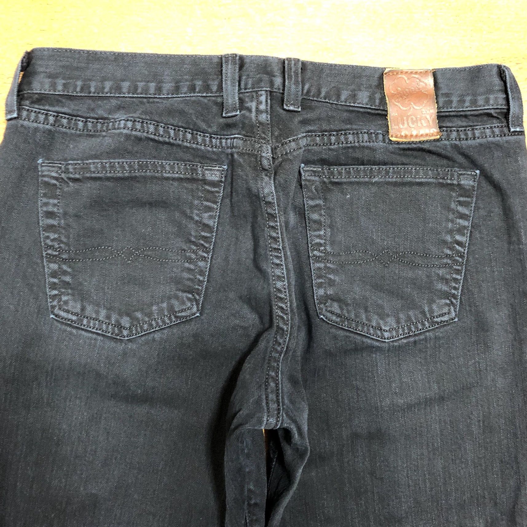 Lucky Brand Lucky Brand Classic Rider Jeans Black Womens 10 Regular 33/27.5 Inseam 27.5 Zip 5-Pocket Denim Stretch Straight Size 32" / US 10 / IT 46 - 3 Thumbnail