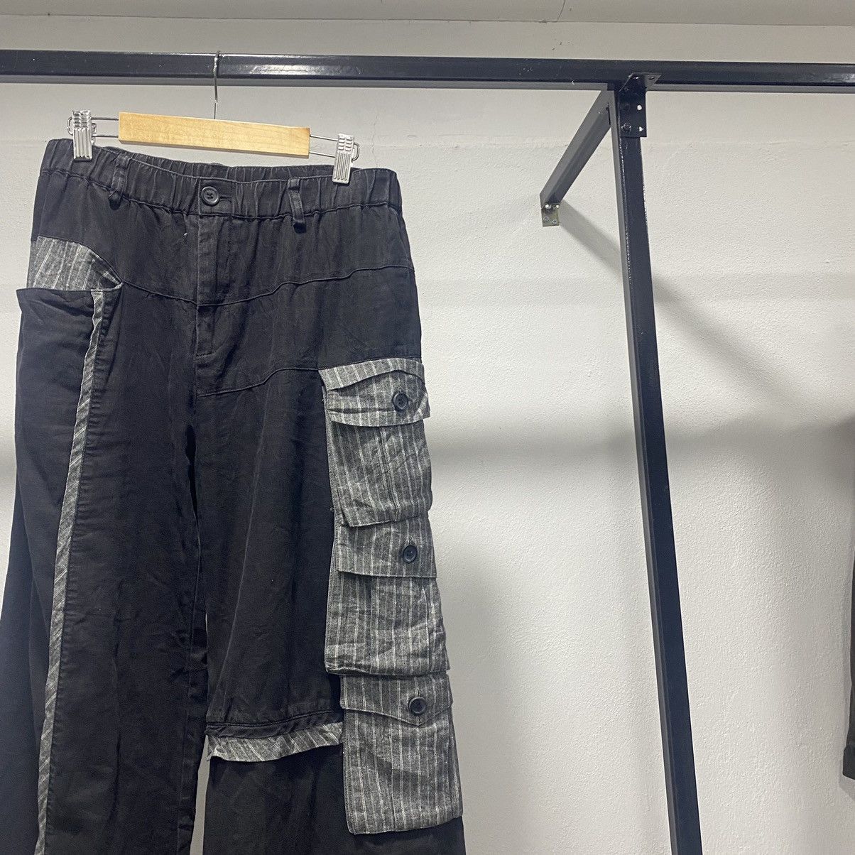 Beauty Beast × Hysteric Glamour × Japanese Brand Sick☠️ Designer Multi Pocket Cargo Pants like Issey Lgb Size US 31 - 4 Thumbnail