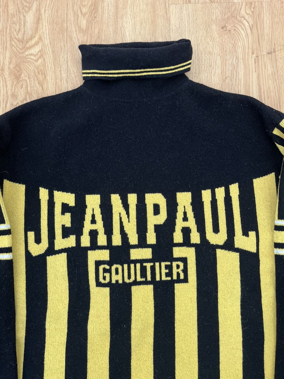 Jean Paul Gaultier Jean Paul Gaultier Striped Logo Knit Turtleneck Size US M / EU 48-50 / 2 - 2 Thumbnail
