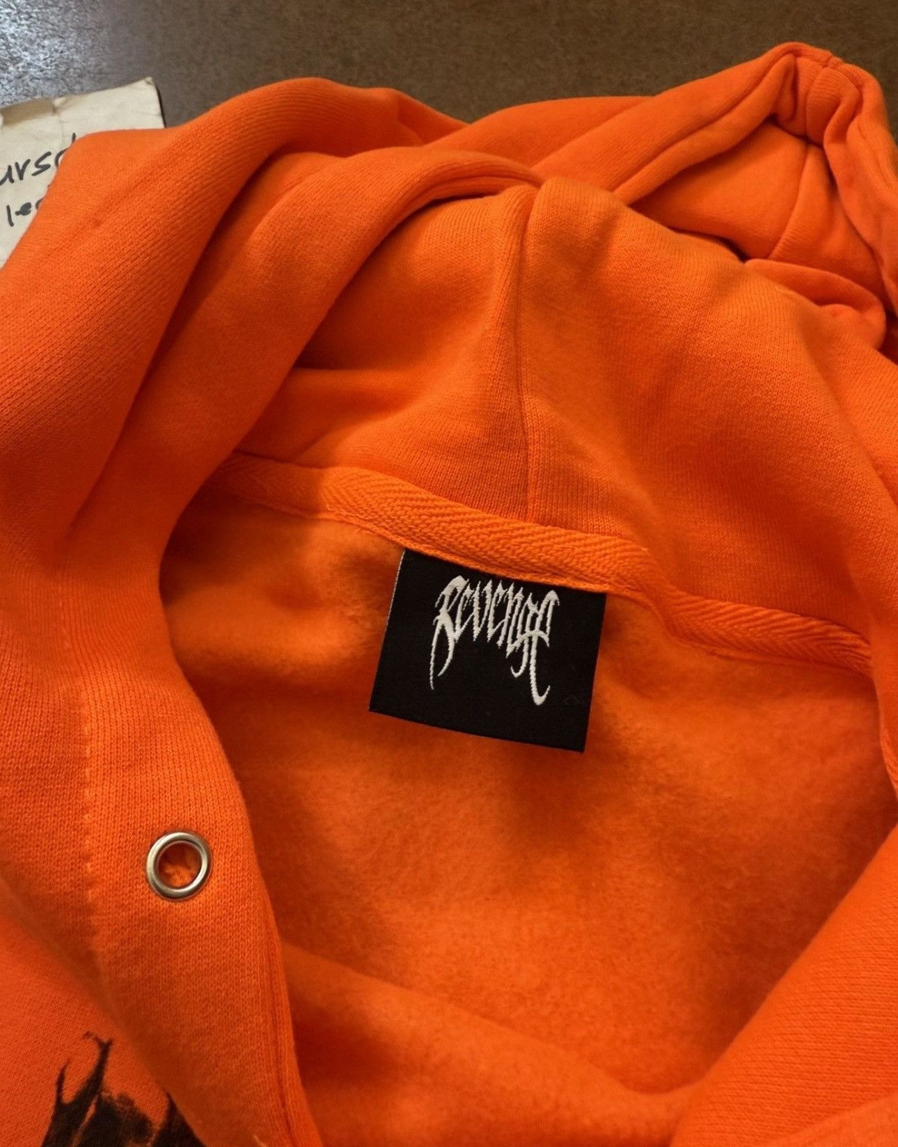 Revenge Revenge x Lil Durk Bones Hoodie Orange XL Size US XL / EU 56 / 4 - 5 Thumbnail