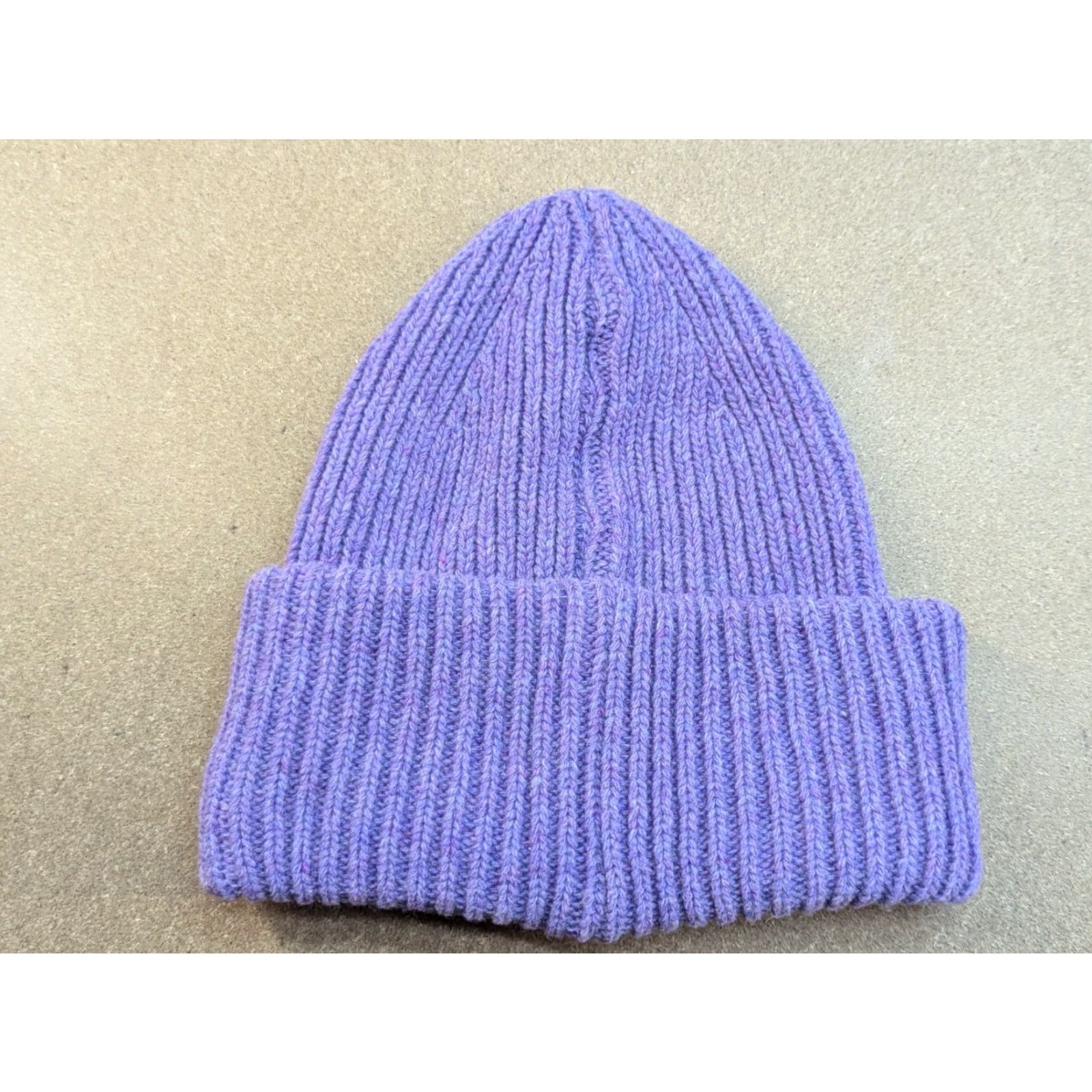 Vintage Zwillingsherz Womens Beanie Hat Cuffed Heart Ribbon Purple Knit Wool Blend Beanie Womens One Size Purple Knit Wool Blend Size ONE SIZE - 2 Thumbnail