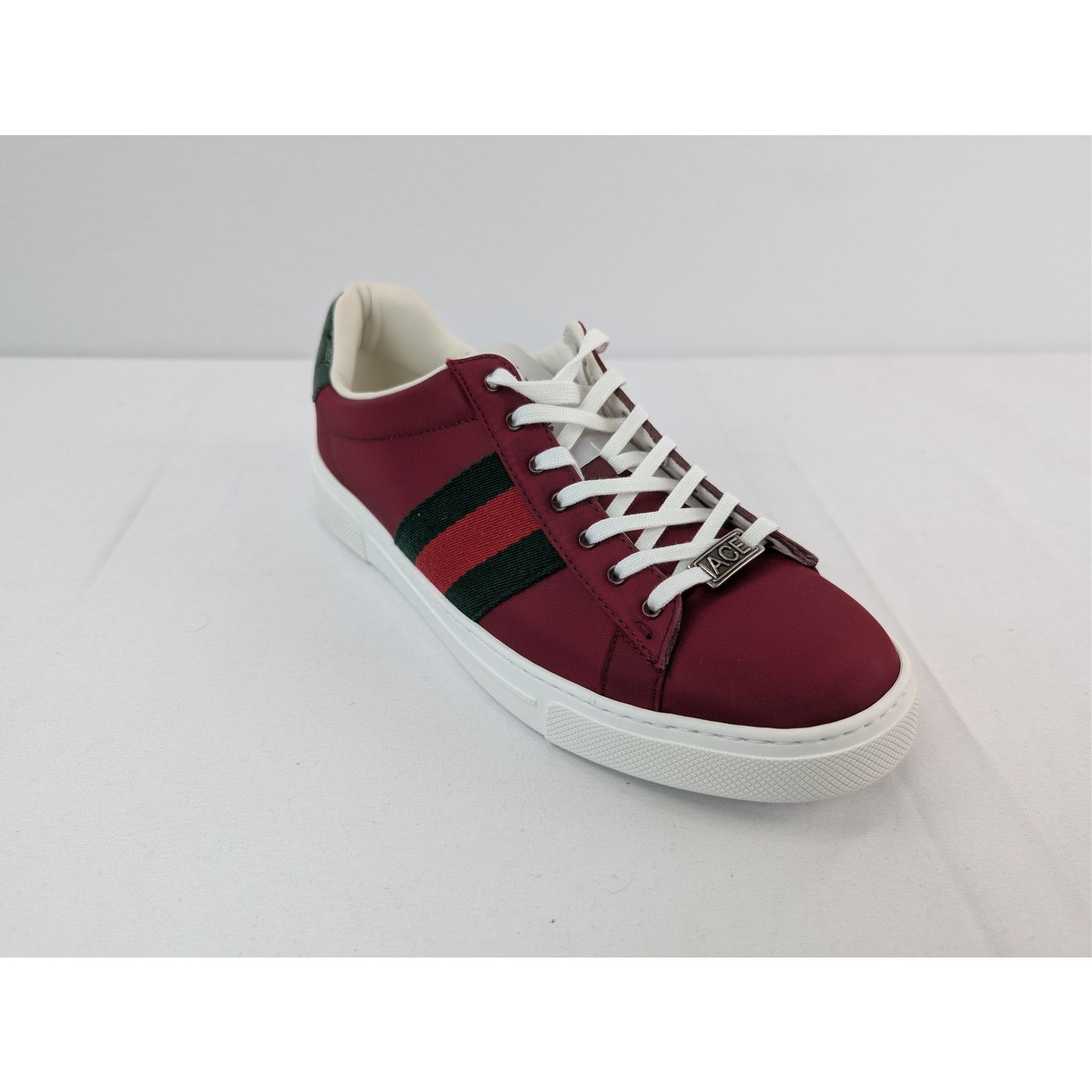 Gucci o1rshd1 Ace leather-trimmed sneakers in Red Size US 9.5 / EU 42-43 - 3 Thumbnail