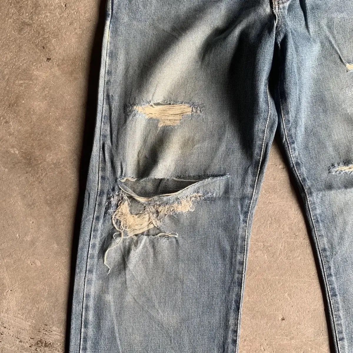 Destroy Lonely 📌 DESTROYED !! Y2K Edwin Frontier 32x30 Jeans Vintage Pants Size US 32 / EU 48 - 6 Thumbnail