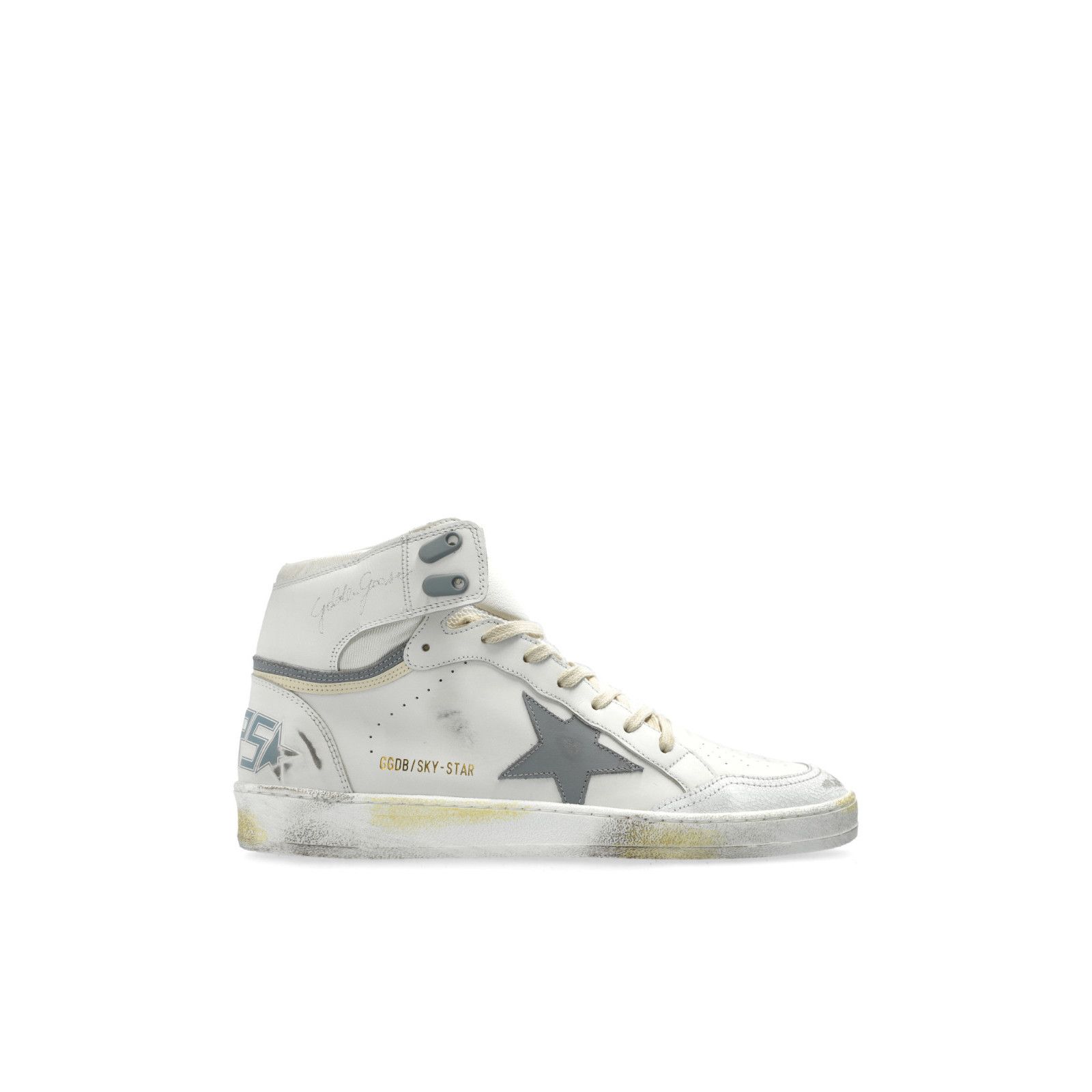 GOLDEN GOOSE Sky-Star 2 Men's White/Gray Leather Sneakers Ne