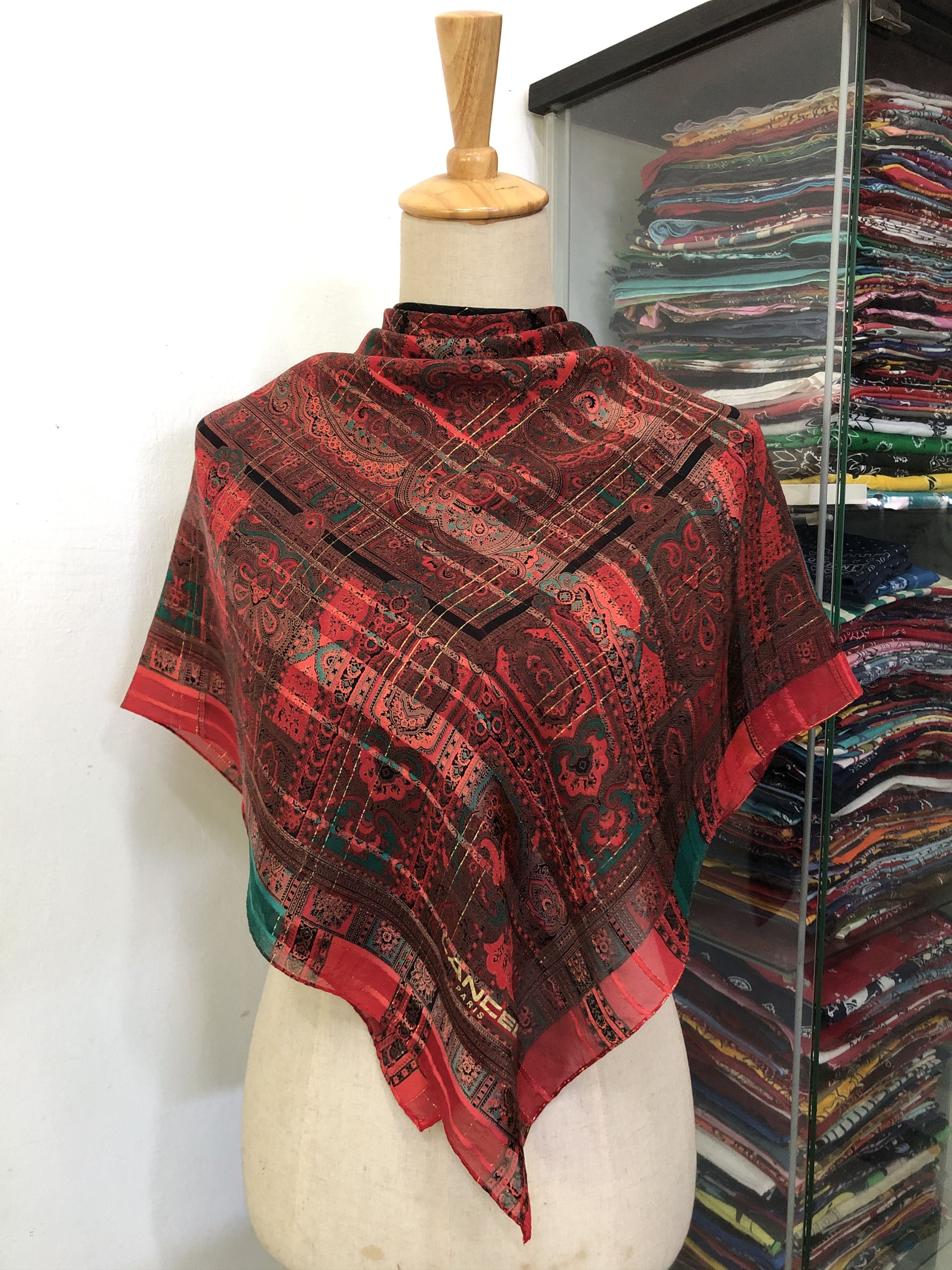 Lancel × Vintage Vintage Lancel Silk Scarf Size ONE SIZE - 1 Thumbnail