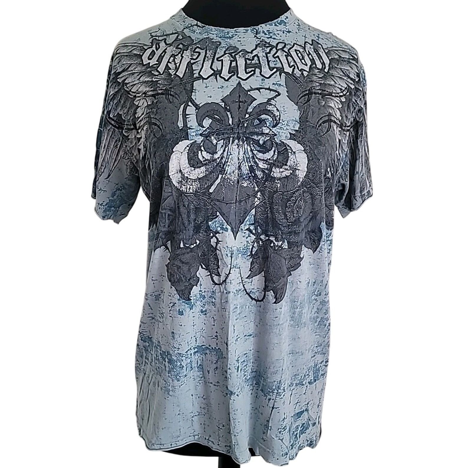 Affliction Y2K Affliction Wing Graphic Tee M Thrashed Grunge Alt Size US M / EU 48-50 / 2 - 1 Thumbnail