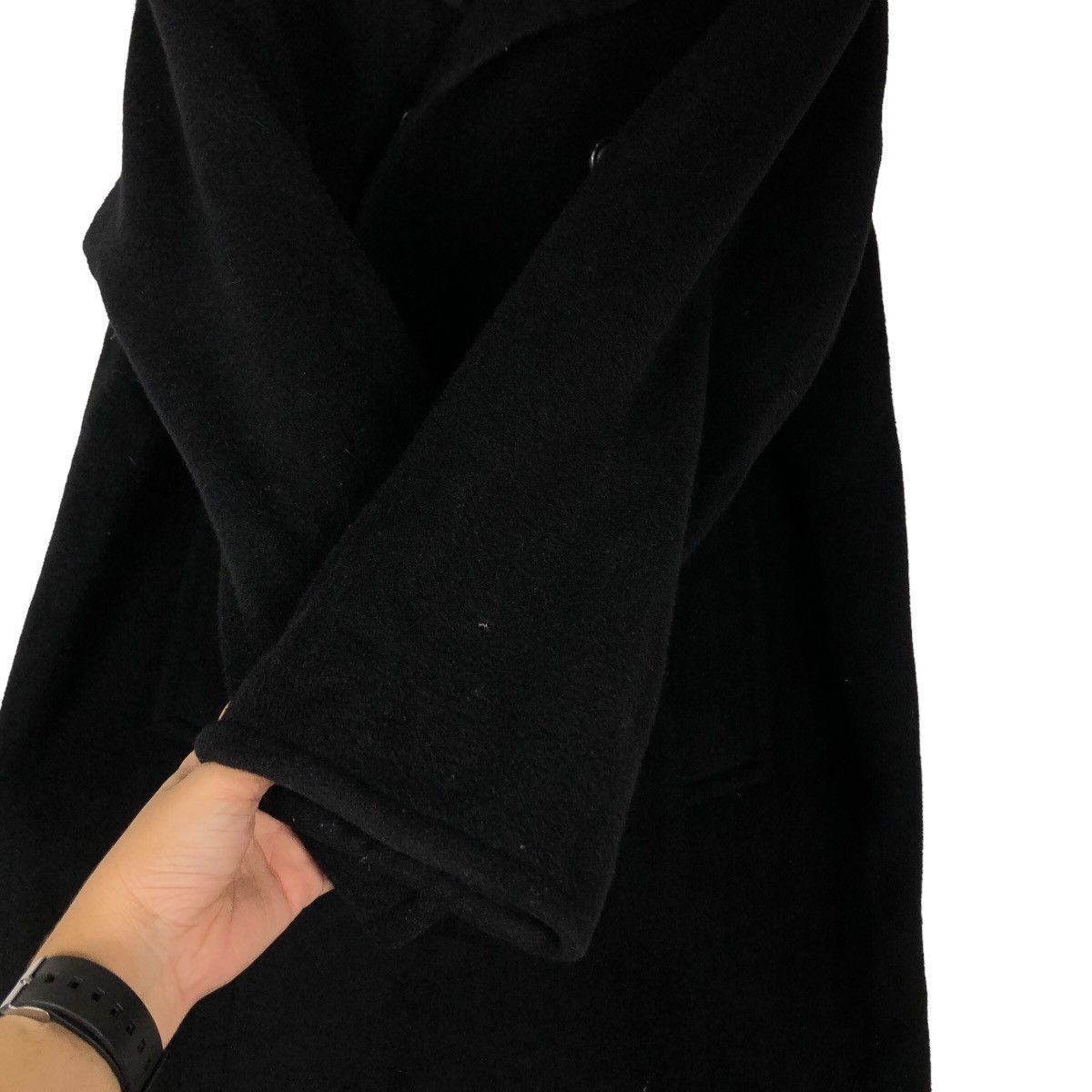 Japanese Brand 🔥Rich Black - Long Fly Coats Wool Herringbone Marella Size US M / EU 48-50 / 2 - 15 Thumbnail
