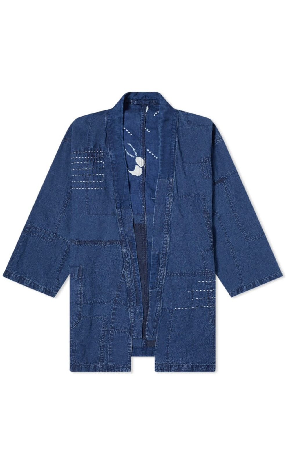 Blue blue japan patchwork kimono Size 3/Large