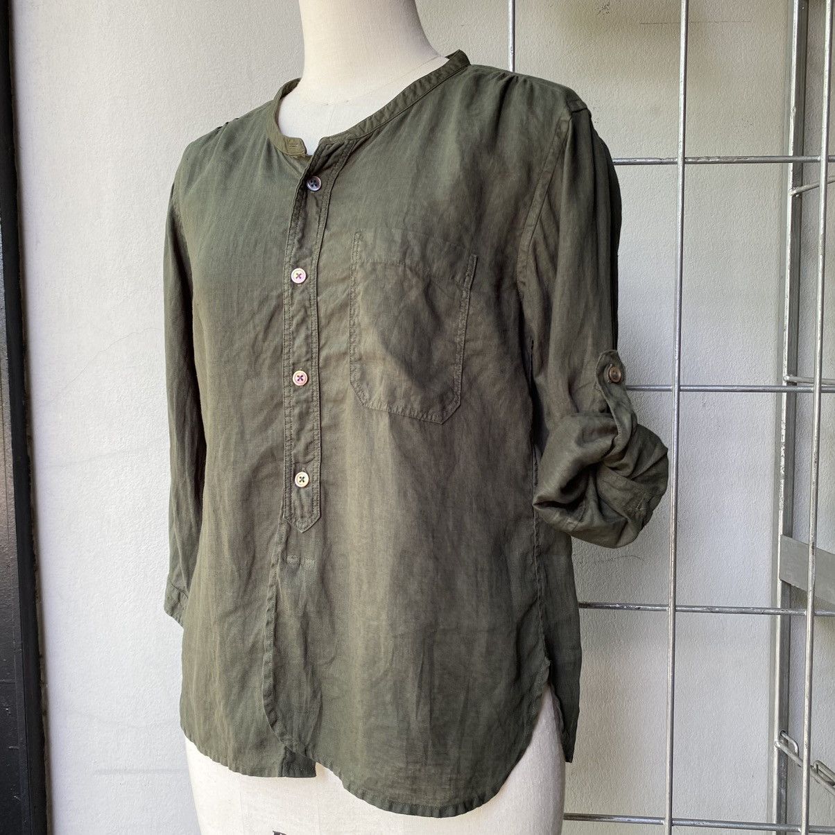 OMNIGOD OMNIGOD Dark Green Roll-Up Sleeve Blouse Size XS / US 0-2 / IT 36-38 - 13 Thumbnail