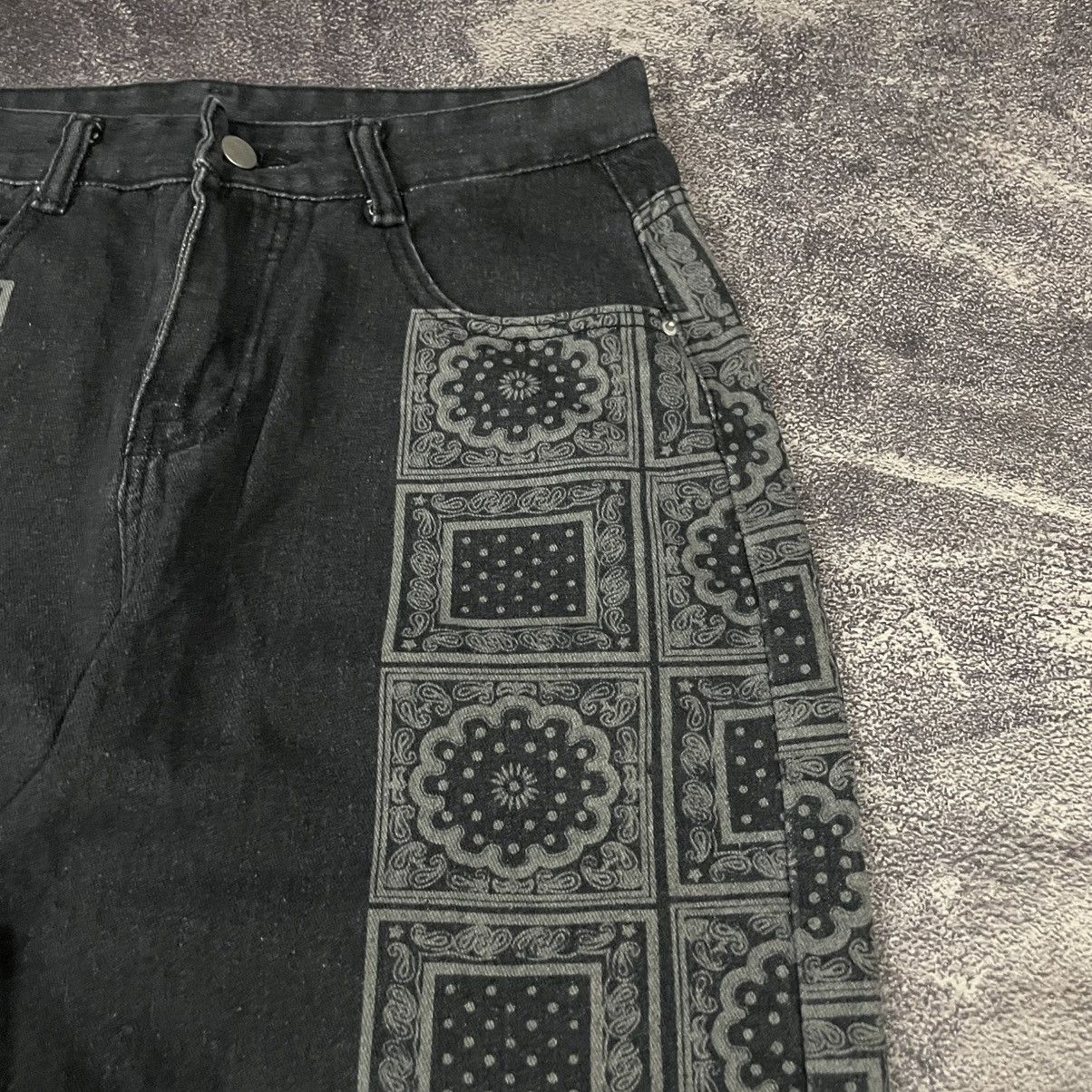 If Six Was Nine × Japanese Brand × Le Grande Bleu (L.G.B.) Y2k black washed print jeans Size US 30 / EU 46 - 5 Thumbnail