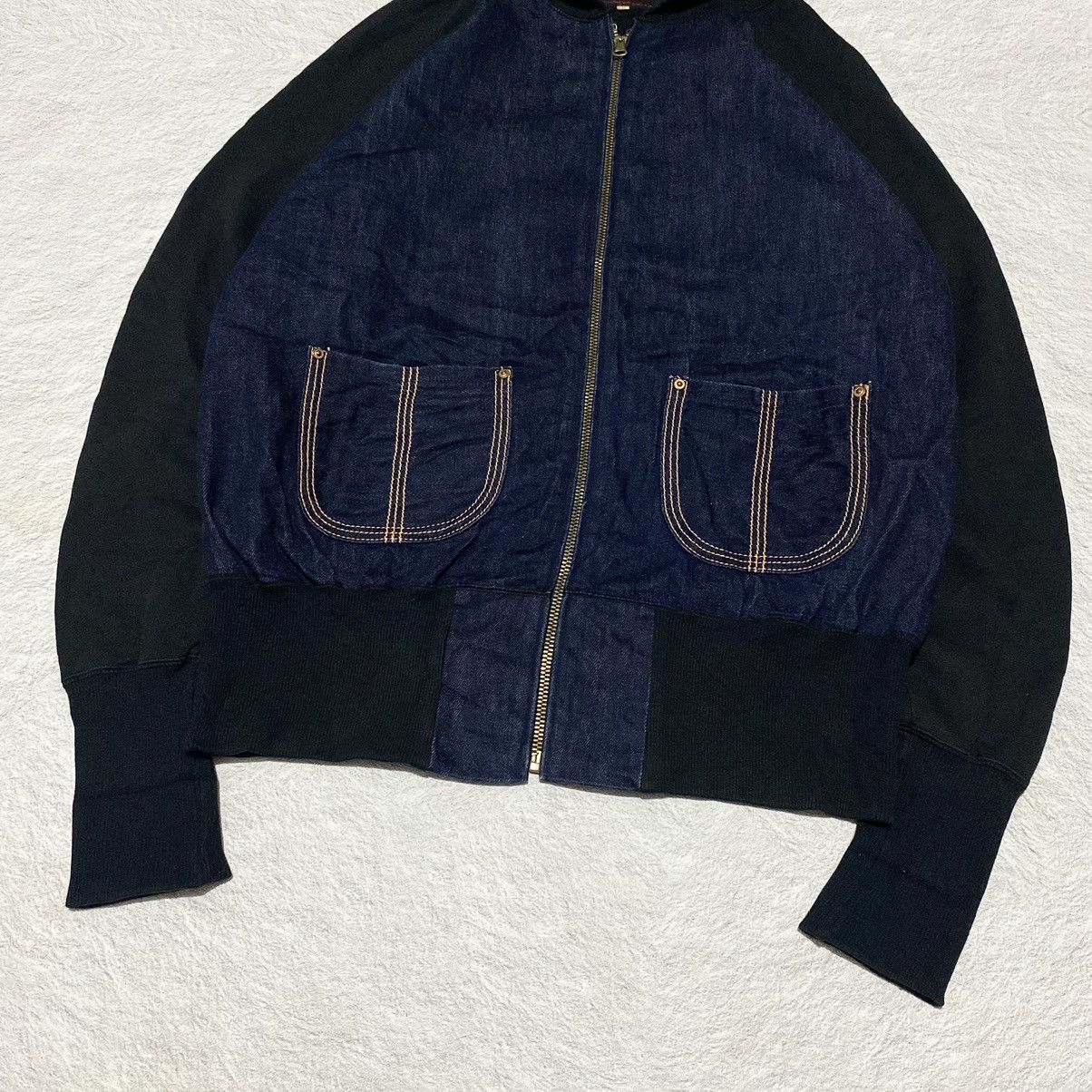 Evisu 🔥RARE🔥 Vintage Evisu Hidehiko Yamane Denim Ziphoodie Size US M / EU 48-50 / 2 - 3 Thumbnail