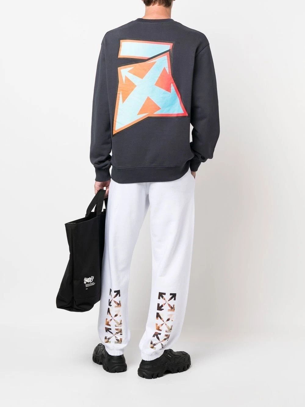 Off-White Off-White Thund Skate-Print Long Sleeve Tee Blue/Orange Size US M / EU 48-50 / 2 - 8 Thumbnail