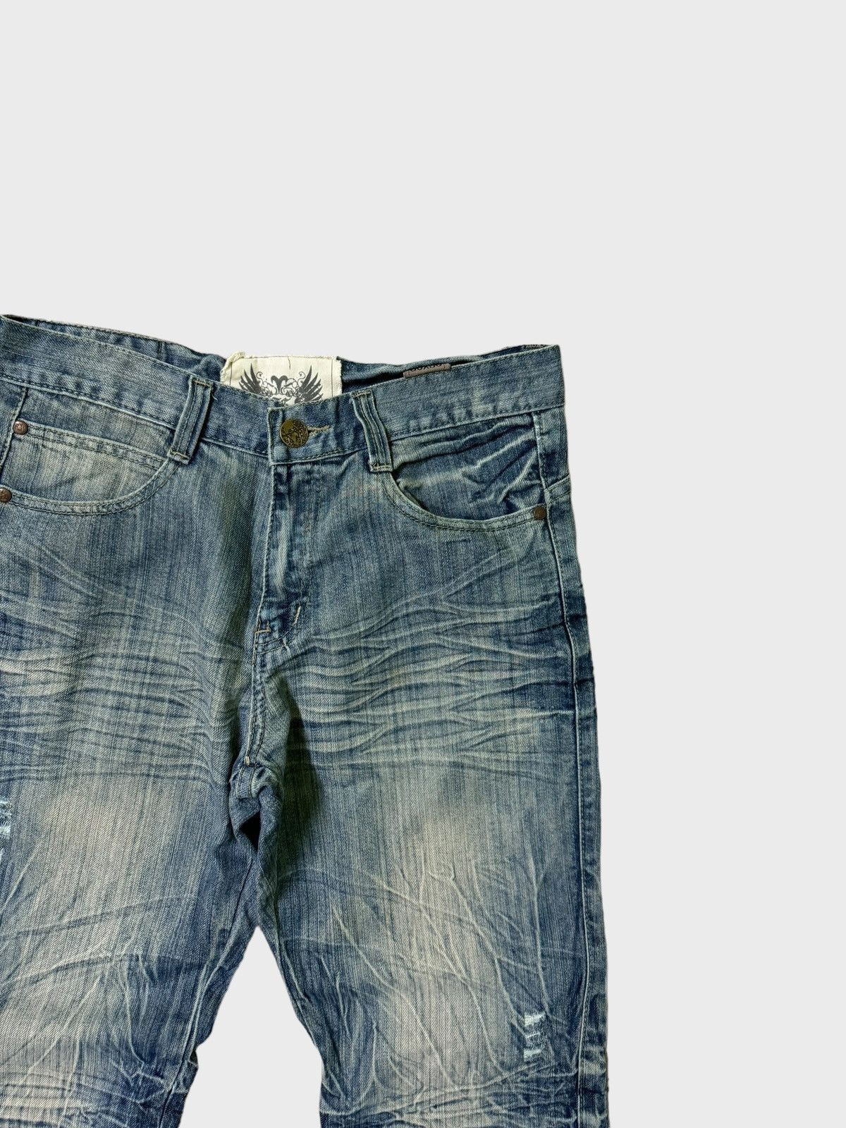 FUSAI × Vintage VINTAGE F.U.S.A.I CLAW MARK ACID WASH DENIM JEANS Size US 30 / EU 46 - 5 Thumbnail