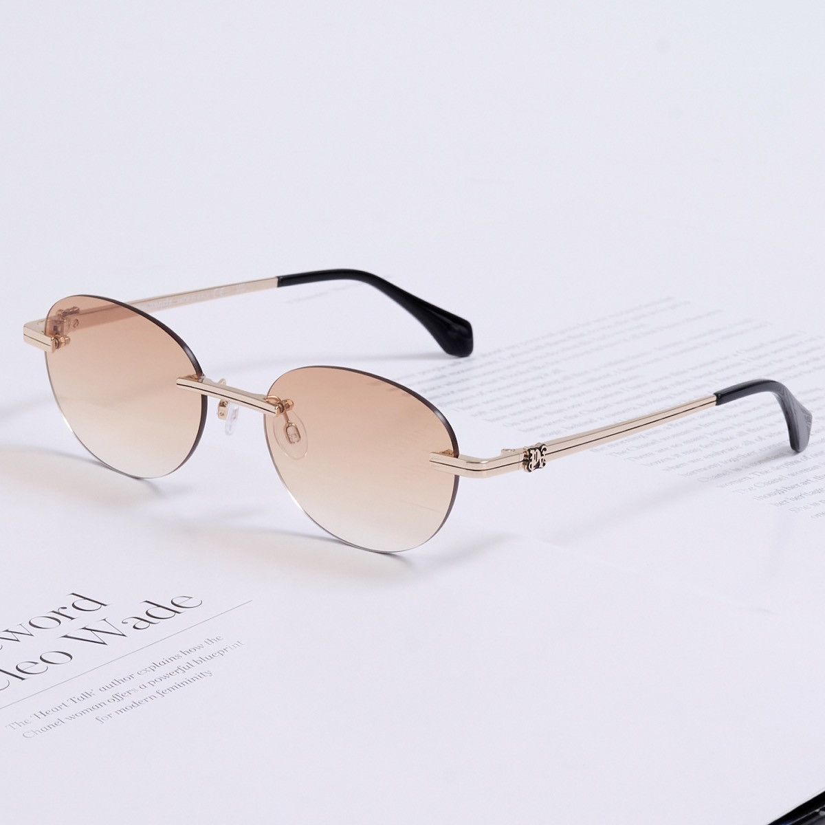 Palm Angels PALM ANGELS CRYSTAL GOLD ORANGE GRADIENT SUNGLASSES Size ONE SIZE - 2 Thumbnail