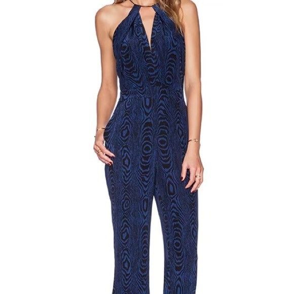 Diane von Furstenberg Diane von Furstenberg Ireland Grain Shadow Large Blue Jumpsu Size 27" / US 4 / IT 40 - 3 Thumbnail