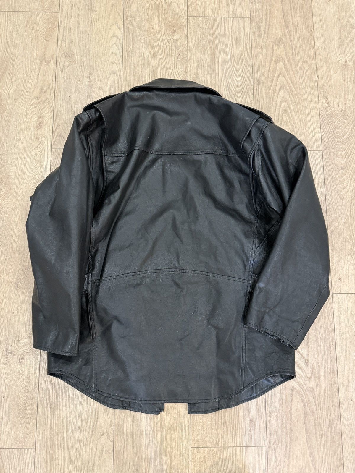 Balenciaga Balenciaga AW19 Demna Gvasalia Oversized LeatherJacket Size US XXS / EU 40 - 7 Thumbnail