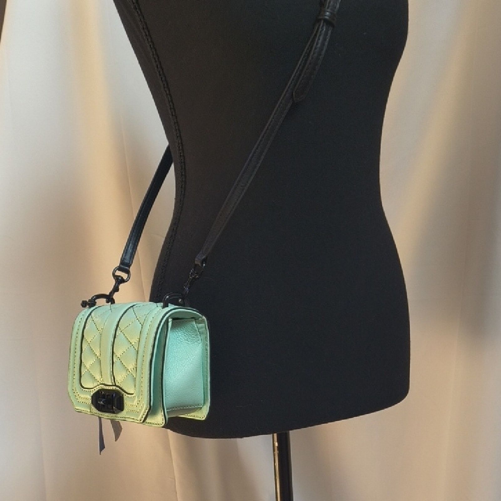Rebecca Minkoff New - Rebecca Minkoff Mint Green Quilted Leather Crossbody Size ONE SIZE - 12 Thumbnail