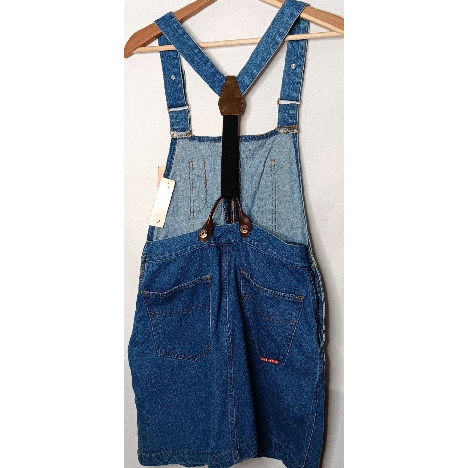 Vintage VINTAGE UN United Kalifornia HT Denim Overall Dress Medium Blue Sleeveless Casual 80's 90's Womens Size M / US 6-8 / IT 42-44 - 4 Thumbnail