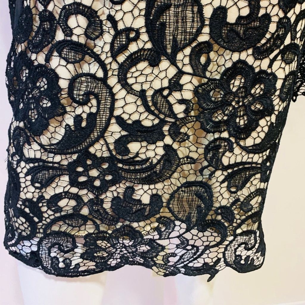 Other Black Lace with Nude liner dress in Size L Size L / US 10 / IT 46 - 2 Thumbnail