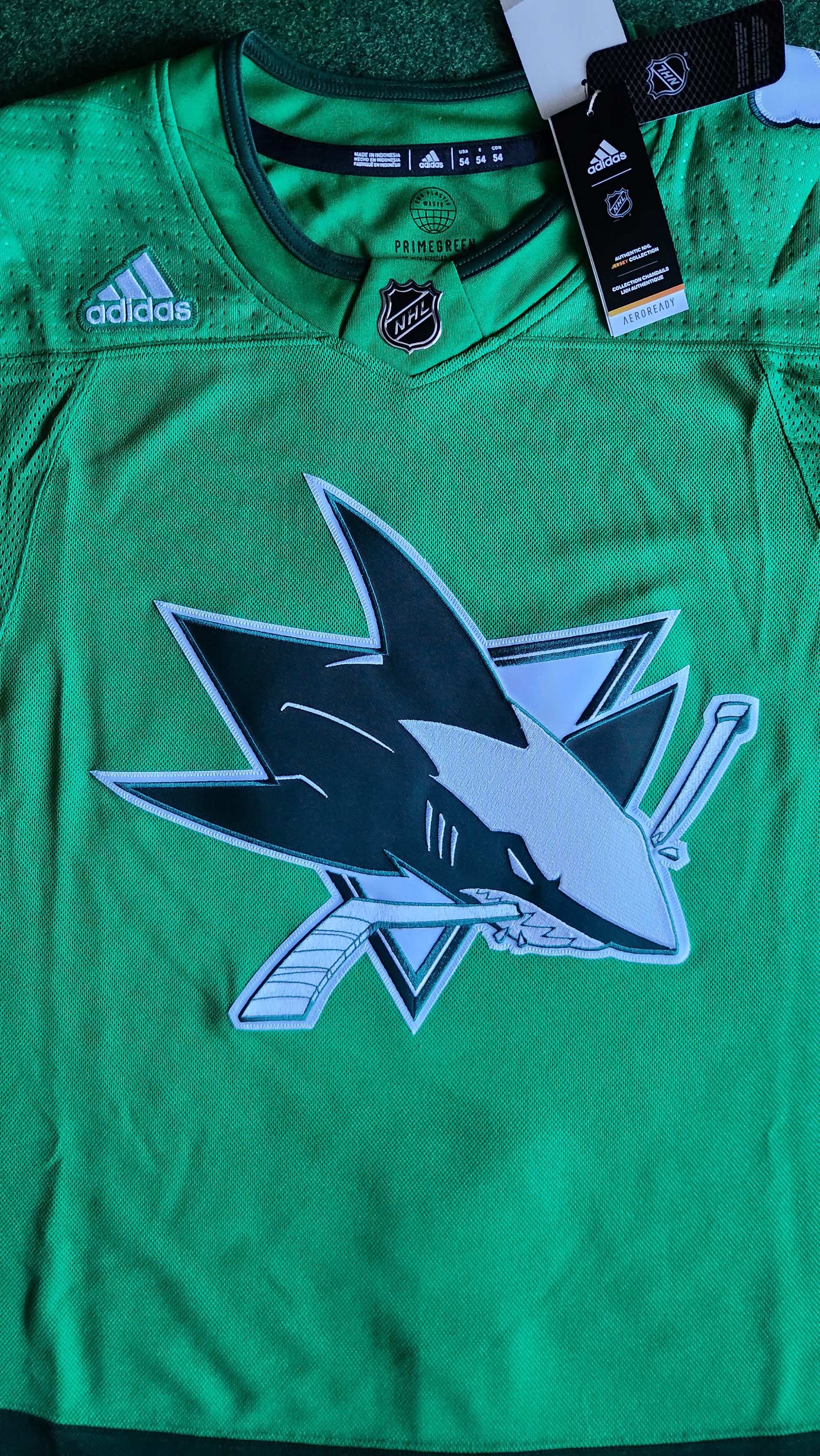 Adidas Adidas San Jose Sharks St. Patrick's Day Men Size 54 Size US XXL / EU 58 / 5 - 3 Thumbnail
