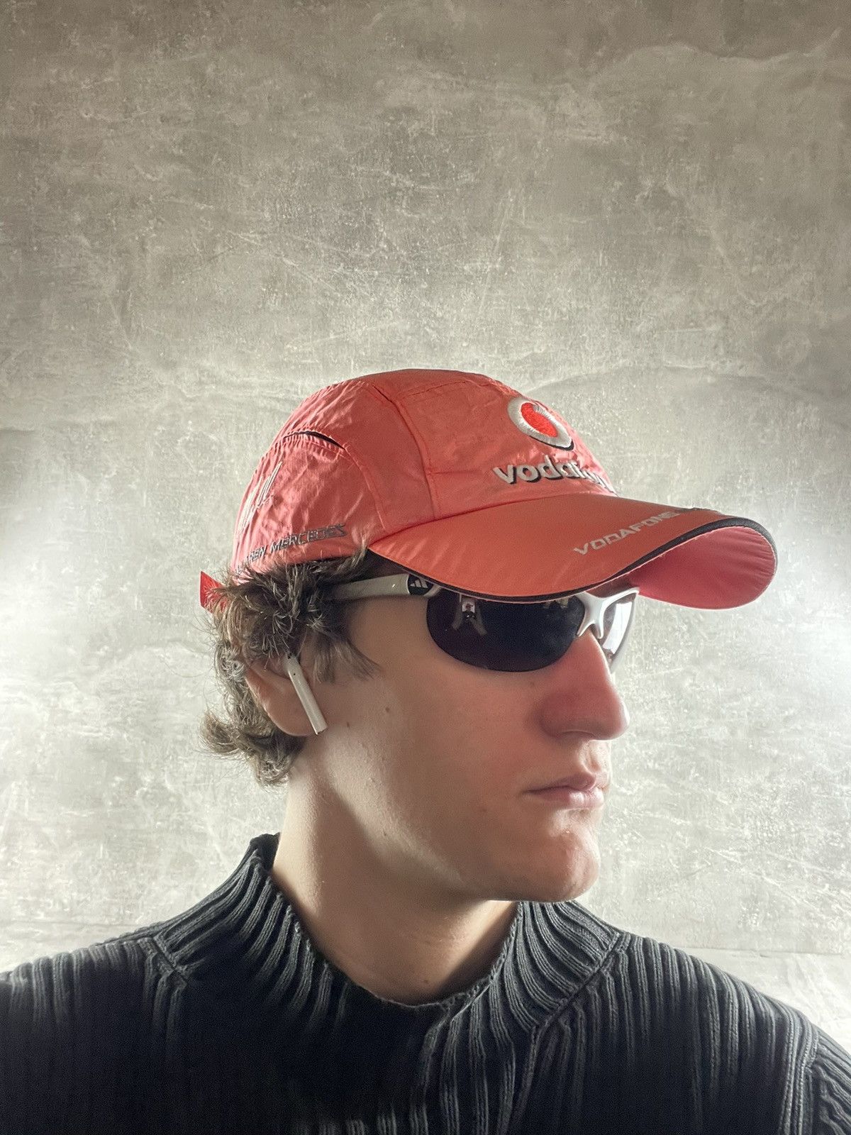 Mercedes-Benz Vodafone McLaren Mercedes Formula 1 Cap 00s Red Racing Hat Size ONE SIZE - 4 Thumbnail