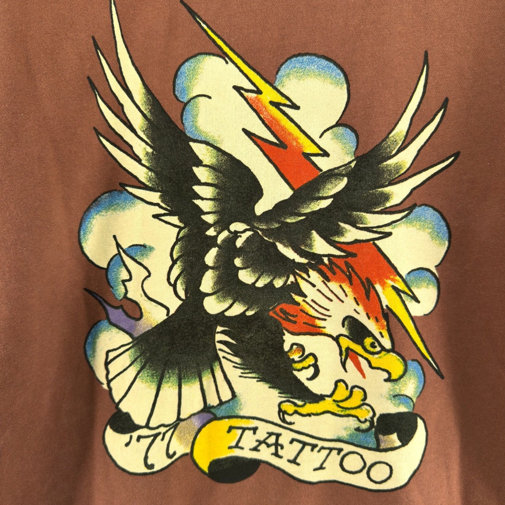 Ed Hardy VINTAGE Ed Hardy Sweatshirt Full Zip Brown Mock Neck Eagle Dragon New York City XL Mens Size US XL / EU 56 / 4 - 2 Thumbnail