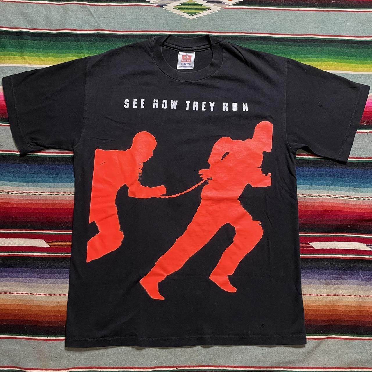 Vintage Vintage 90s action comedy movie 1996 Fled Movie t Shirt Size US L / EU 52-54 / 3 - 1 Thumbnail