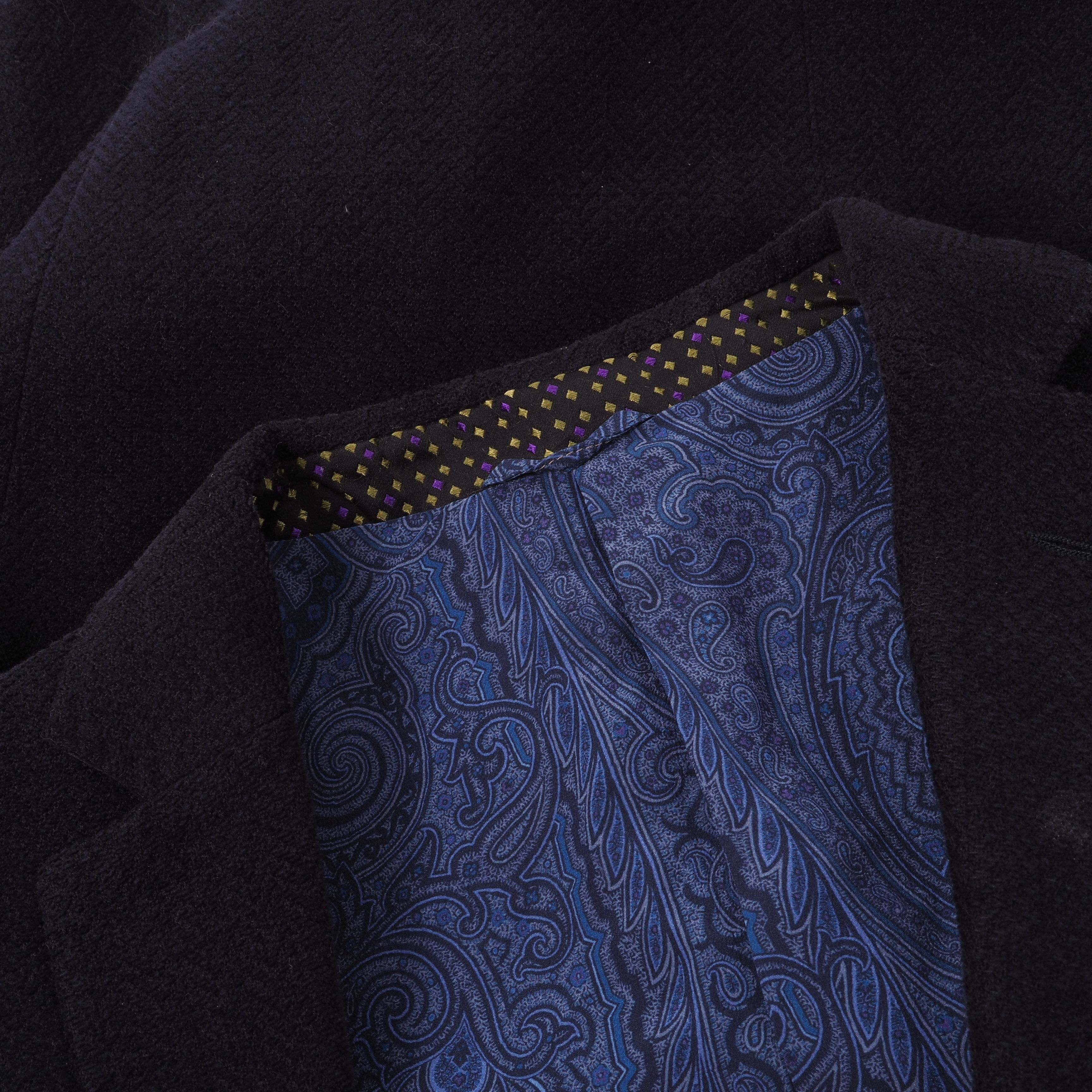 Etro ETRO Superleggerr Wool Blue Navy Sport Coat Blazer Jacket Size 44R - 5 Thumbnail